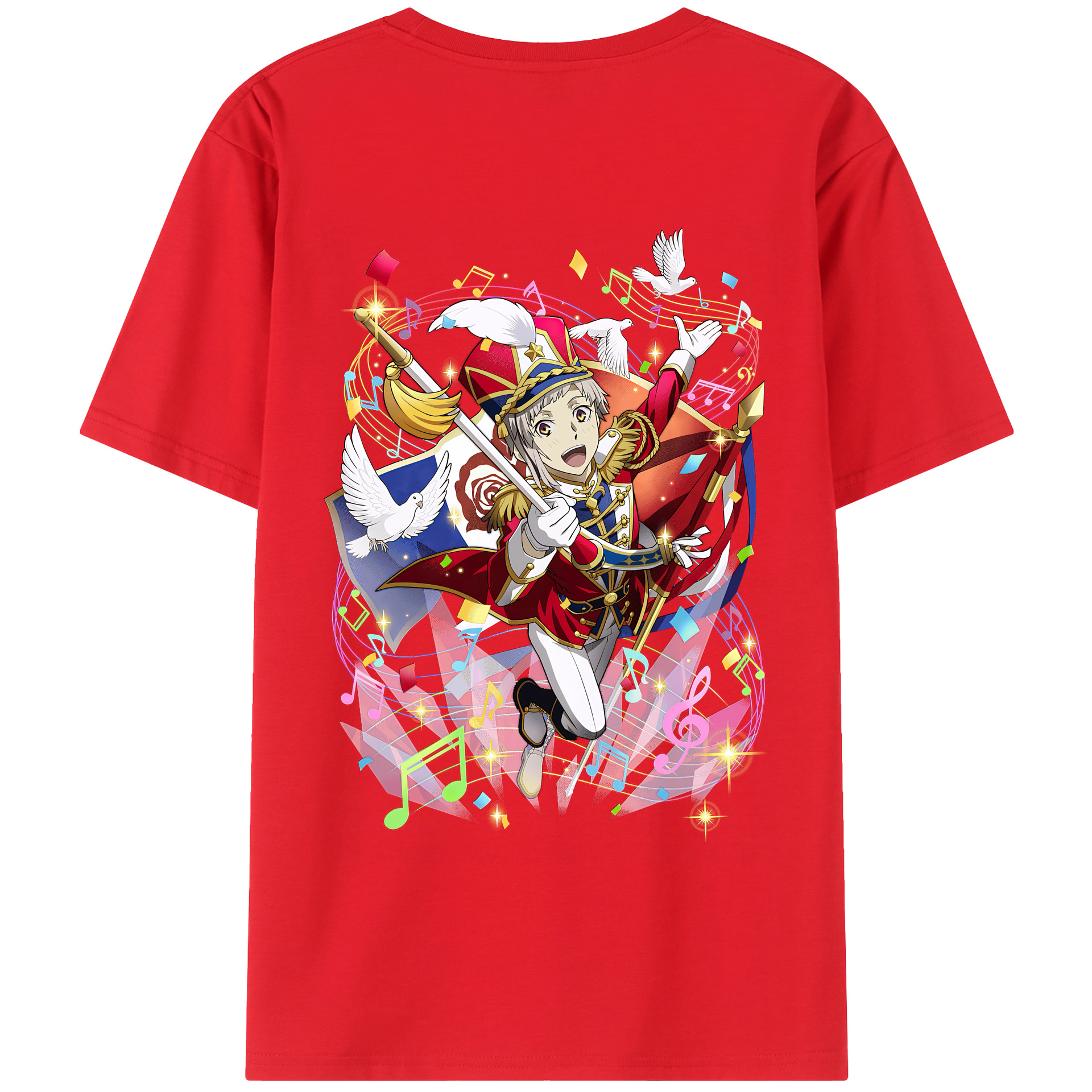 （画像用） 文豪ストレイドッグス Bungo Stray Dogs 綿100％半袖Tシャツ（背面プリント）