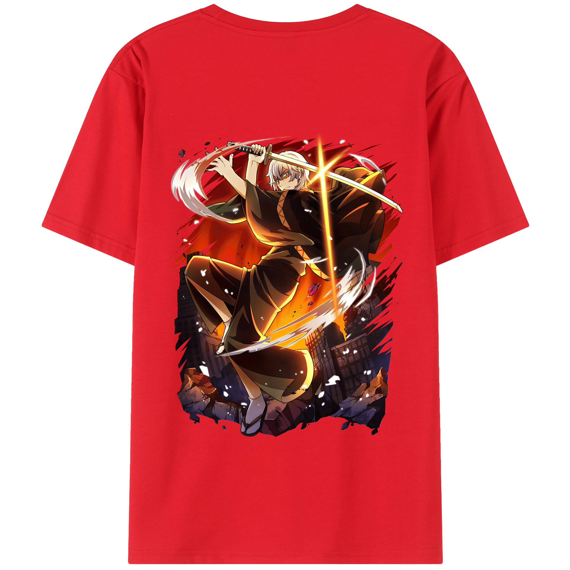 （画像用） 文豪ストレイドッグス Bungo Stray Dogs 綿100％半袖Tシャツ（背面プリント）