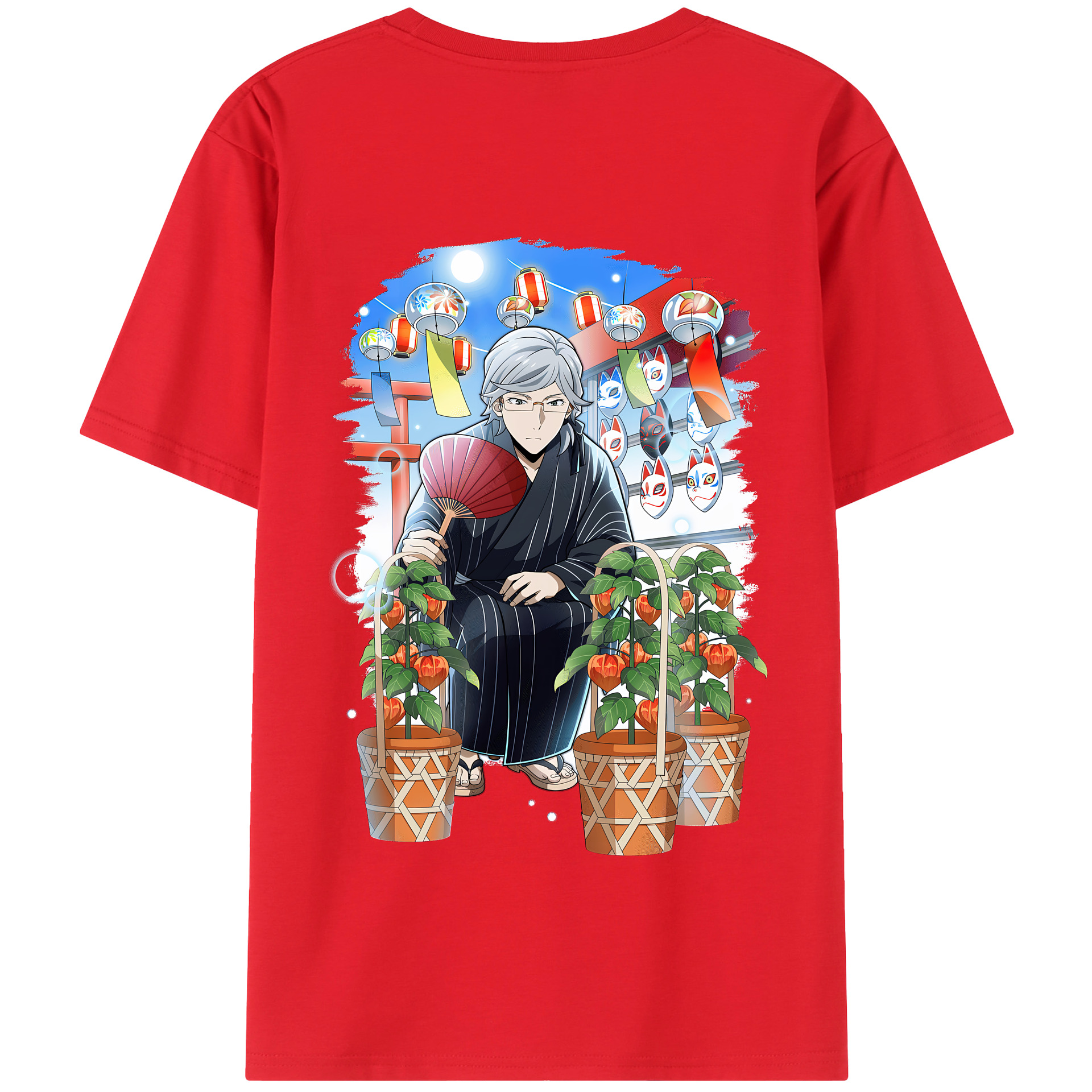 （画像用） 文豪ストレイドッグス Bungo Stray Dogs 綿100％半袖Tシャツ（背面プリント）
