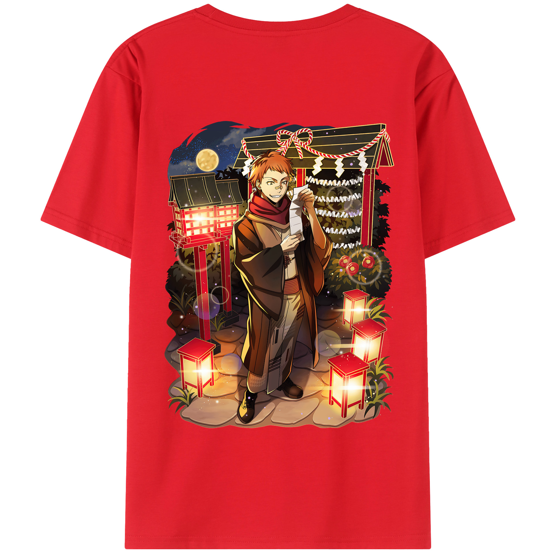 （画像用） 文豪ストレイドッグス Bungo Stray Dogs 綿100％半袖Tシャツ（背面プリント）