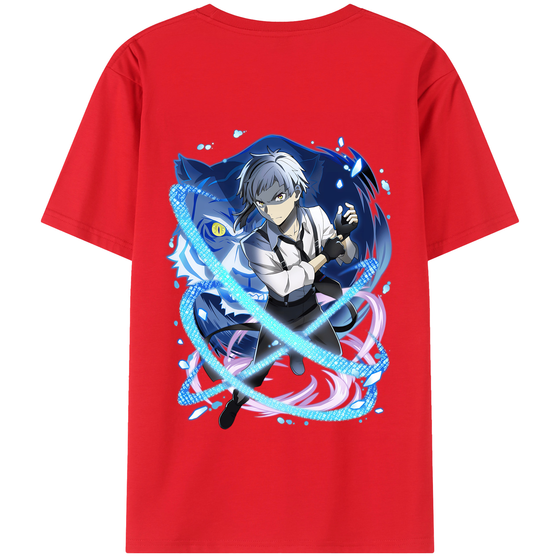 （画像用） 文豪ストレイドッグス Bungo Stray Dogs 綿100％半袖Tシャツ（背面プリント）