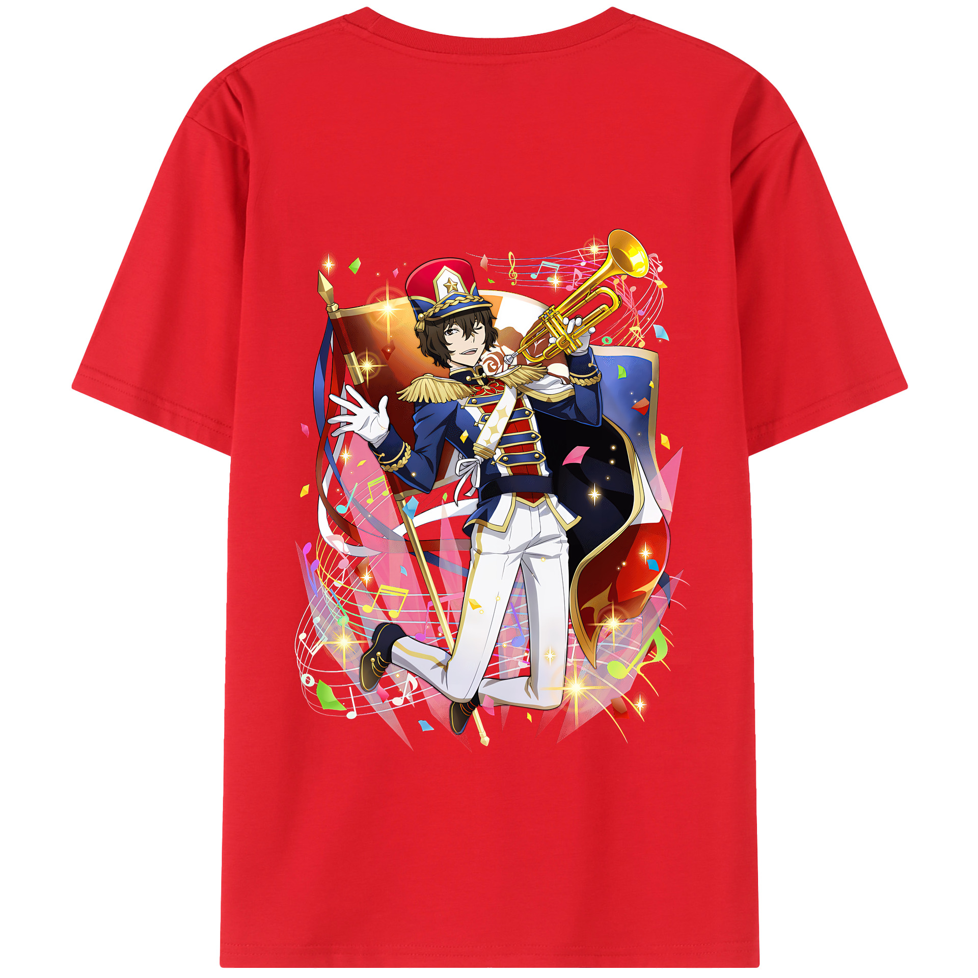 （画像用） 文豪ストレイドッグス Bungo Stray Dogs 綿100％半袖Tシャツ（背面プリント）