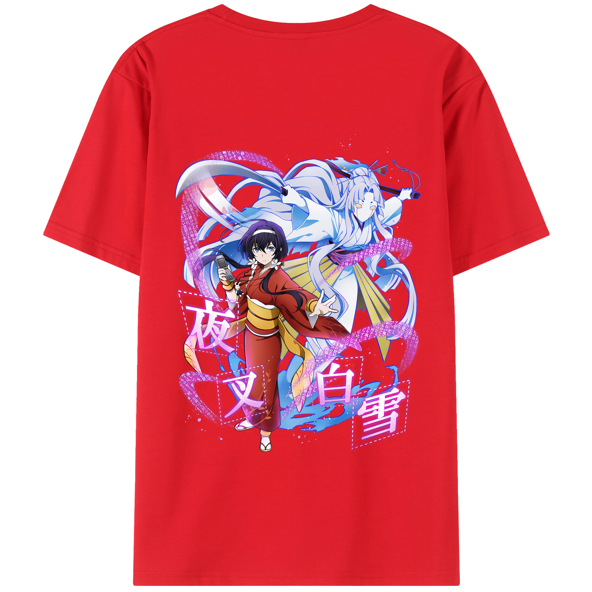 （画像用） 文豪ストレイドッグス Bungo Stray Dogs 綿100％半袖Tシャツ（背面プリント）