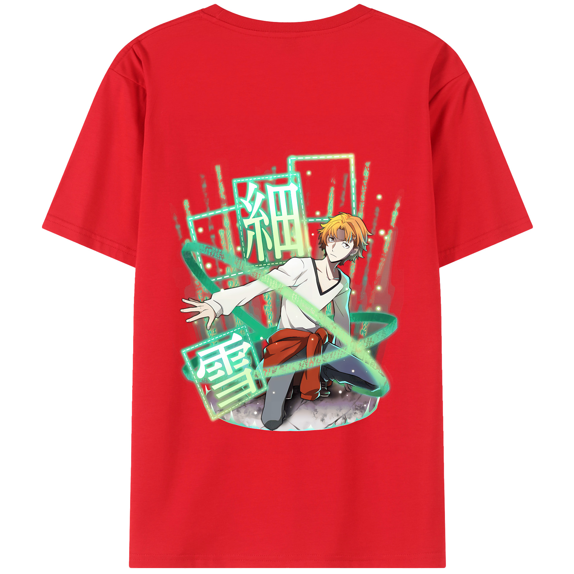 （画像用） 文豪ストレイドッグス Bungo Stray Dogs 綿100％半袖Tシャツ（背面プリント）