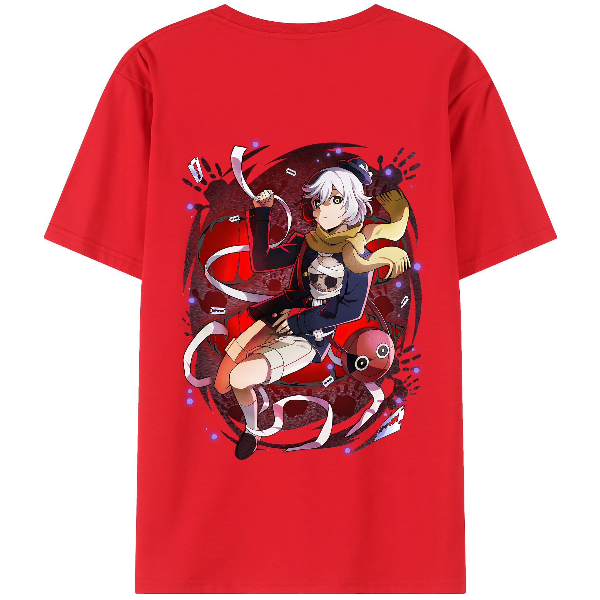 （画像用） 文豪ストレイドッグス Bungo Stray Dogs 綿100％半袖Tシャツ（背面プリント）