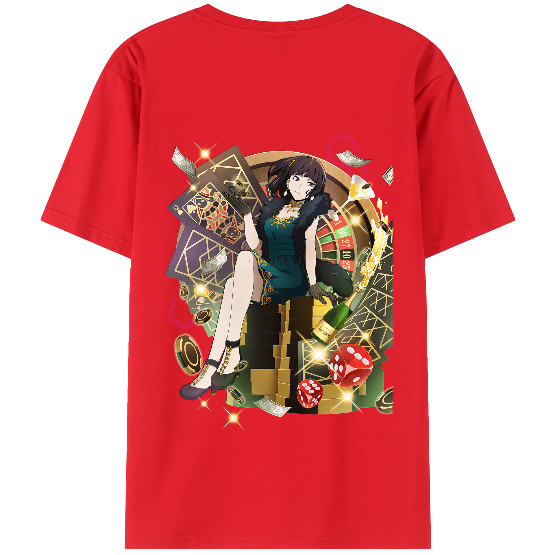 （画像用） 文豪ストレイドッグス Bungo Stray Dogs 綿100％半袖Tシャツ（背面プリント）