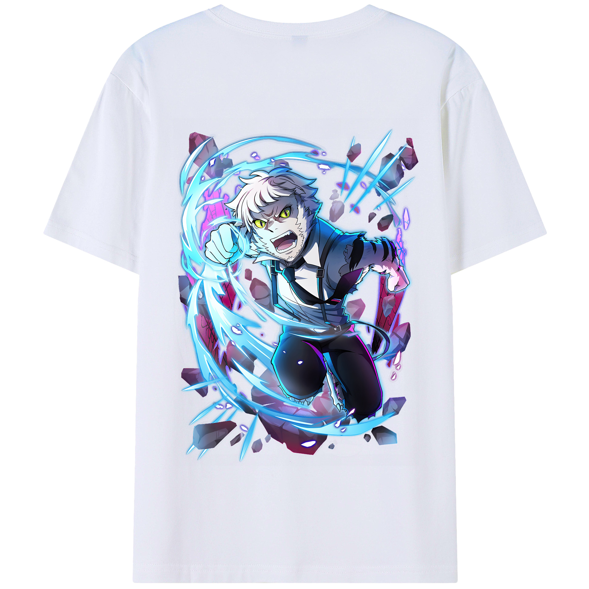 （画像用） 文豪ストレイドッグス Bungo Stray Dogs 綿100％半袖Tシャツ（背面プリント）