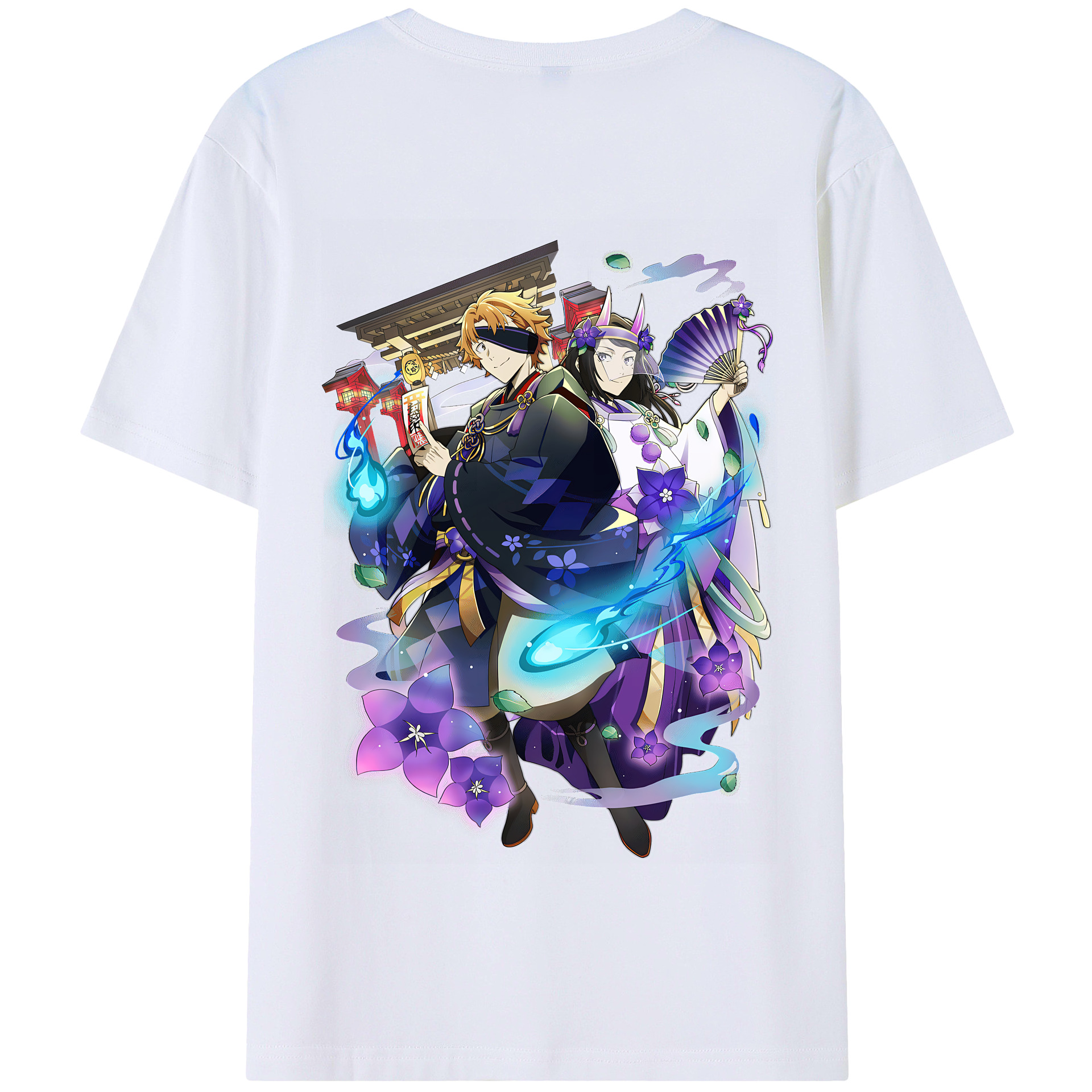 （画像用） 文豪ストレイドッグス Bungo Stray Dogs 綿100％半袖Tシャツ（背面プリント）