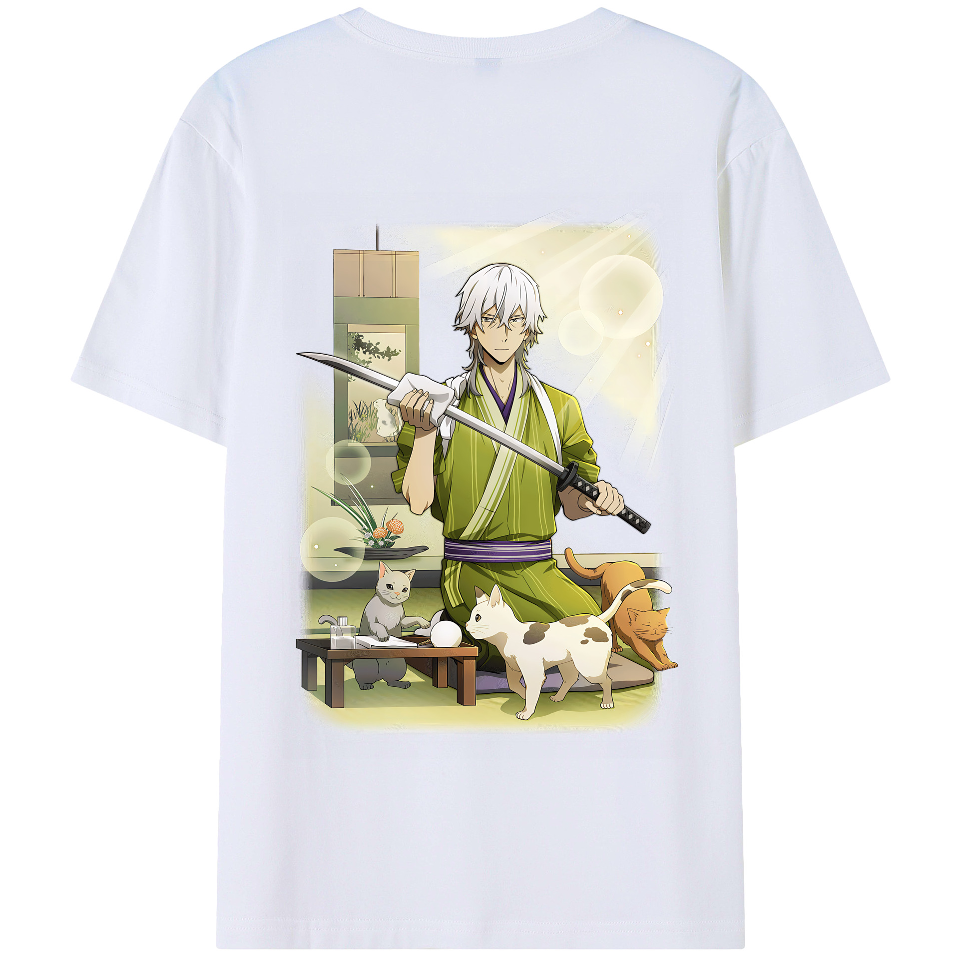 （画像用） 文豪ストレイドッグス Bungo Stray Dogs 綿100％半袖Tシャツ（背面プリント）