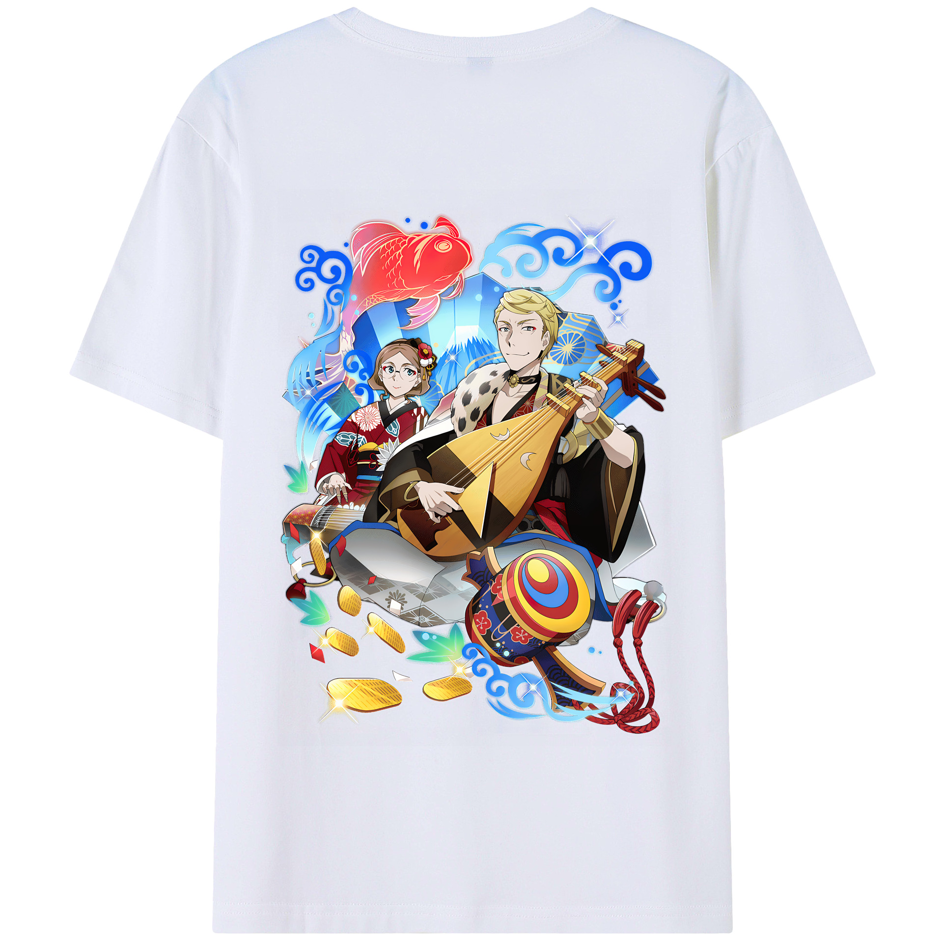 （画像用） 文豪ストレイドッグス Bungo Stray Dogs 綿100％半袖Tシャツ（背面プリント）