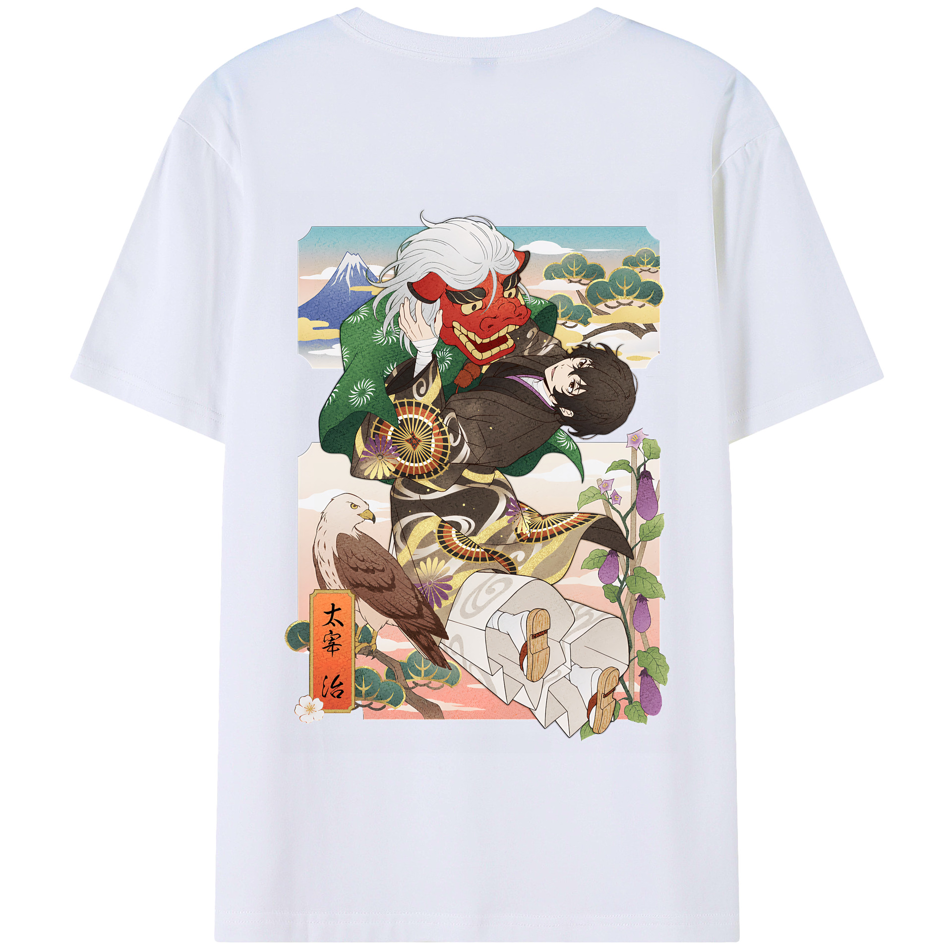 （画像用） 文豪ストレイドッグス Bungo Stray Dogs 綿100％半袖Tシャツ（背面プリント）