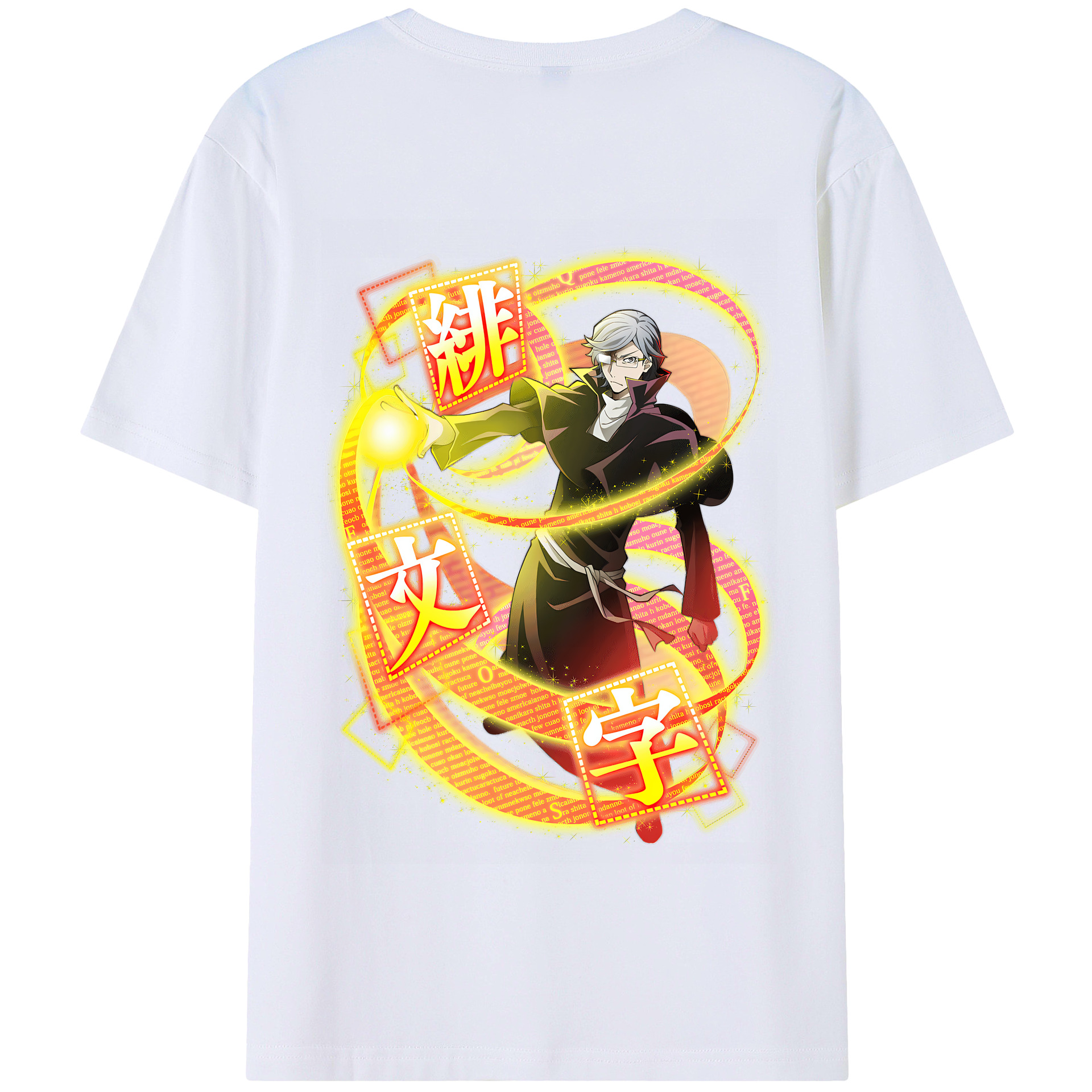 （画像用） 文豪ストレイドッグス Bungo Stray Dogs 綿100％半袖Tシャツ（背面プリント）