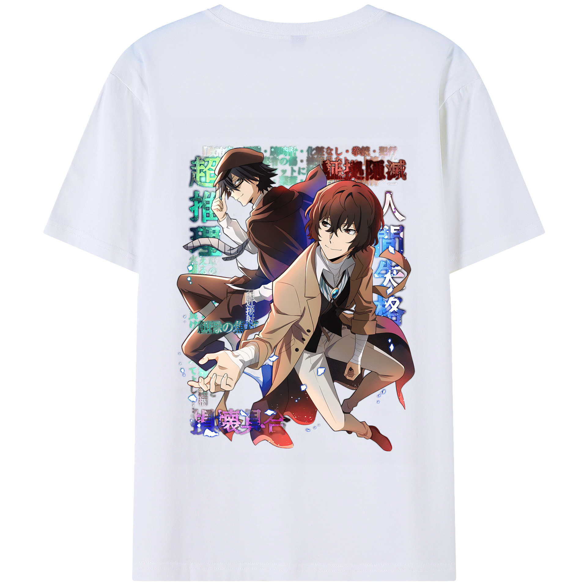 （画像用） 文豪ストレイドッグス Bungo Stray Dogs 綿100％半袖Tシャツ（背面プリント）