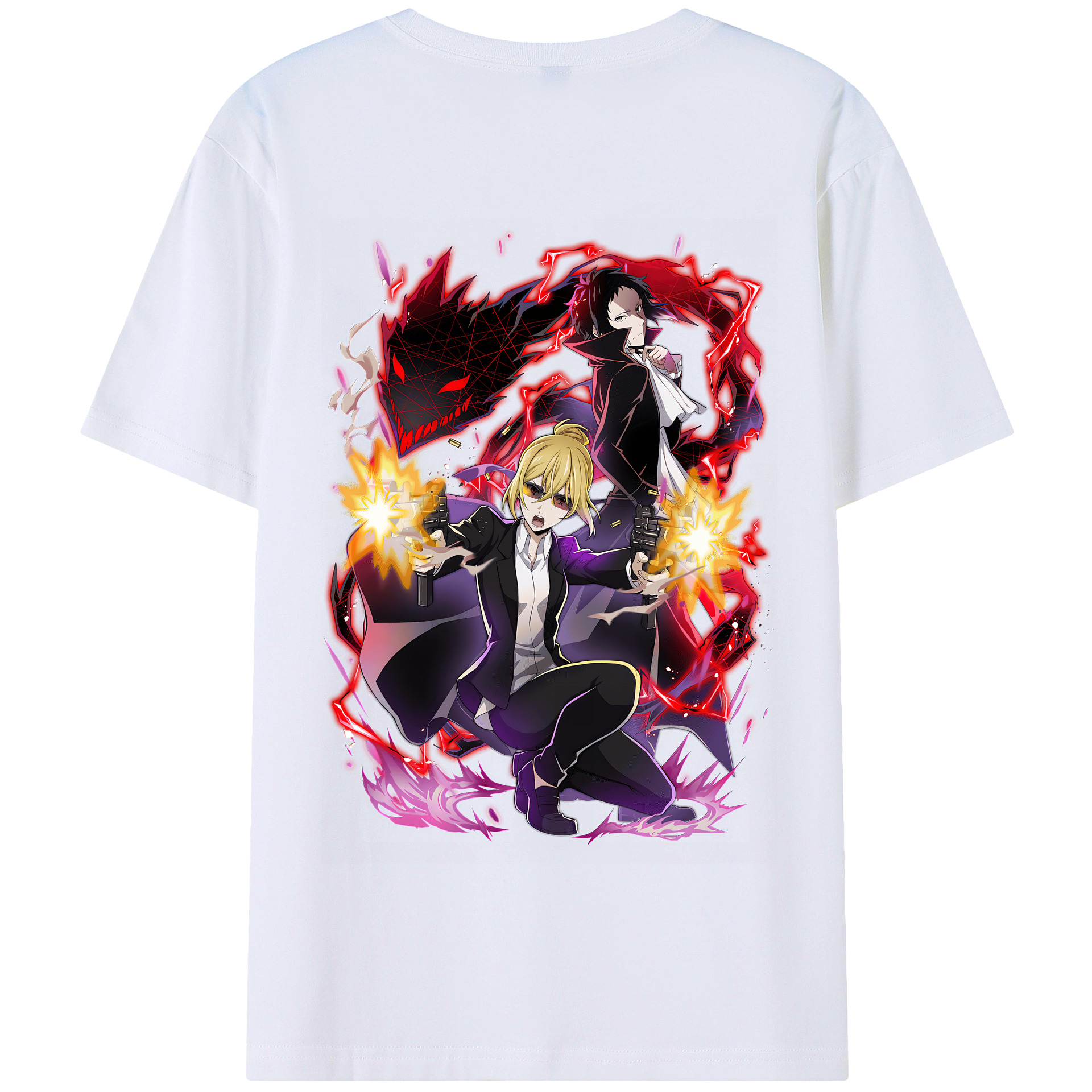 （画像用） 文豪ストレイドッグス Bungo Stray Dogs 綿100％半袖Tシャツ（背面プリント）