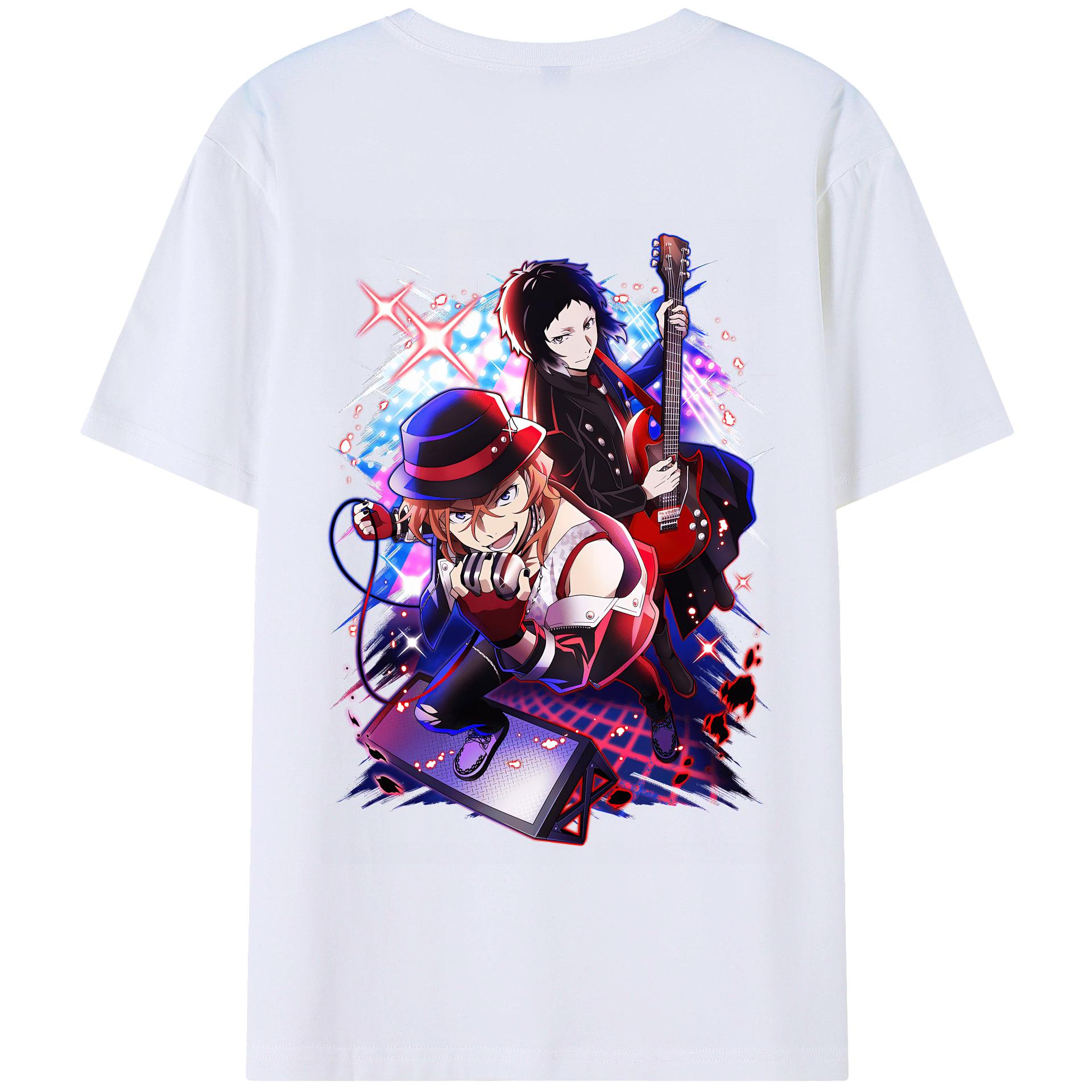 （画像用） 文豪ストレイドッグス Bungo Stray Dogs 綿100％半袖Tシャツ（背面プリント）
