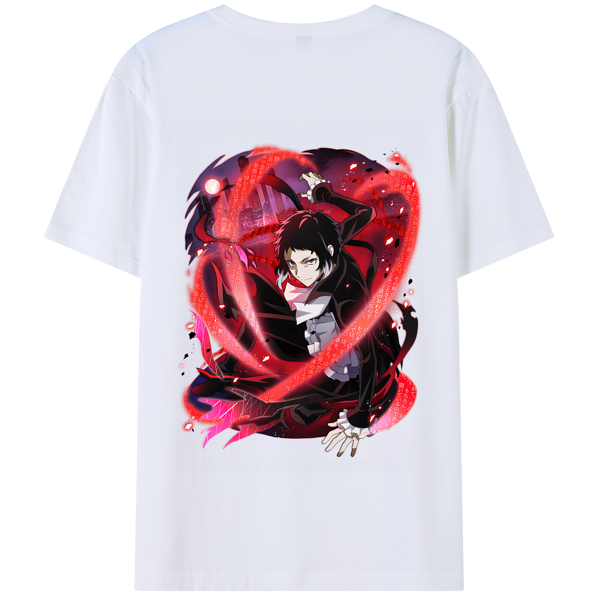 （画像用） 文豪ストレイドッグス Bungo Stray Dogs 綿100％半袖Tシャツ（背面プリント）