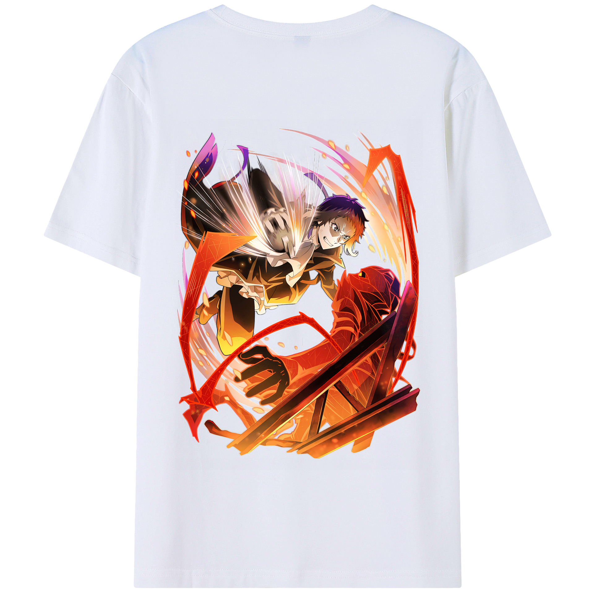 （画像用） 文豪ストレイドッグス Bungo Stray Dogs 綿100％半袖Tシャツ（背面プリント）
