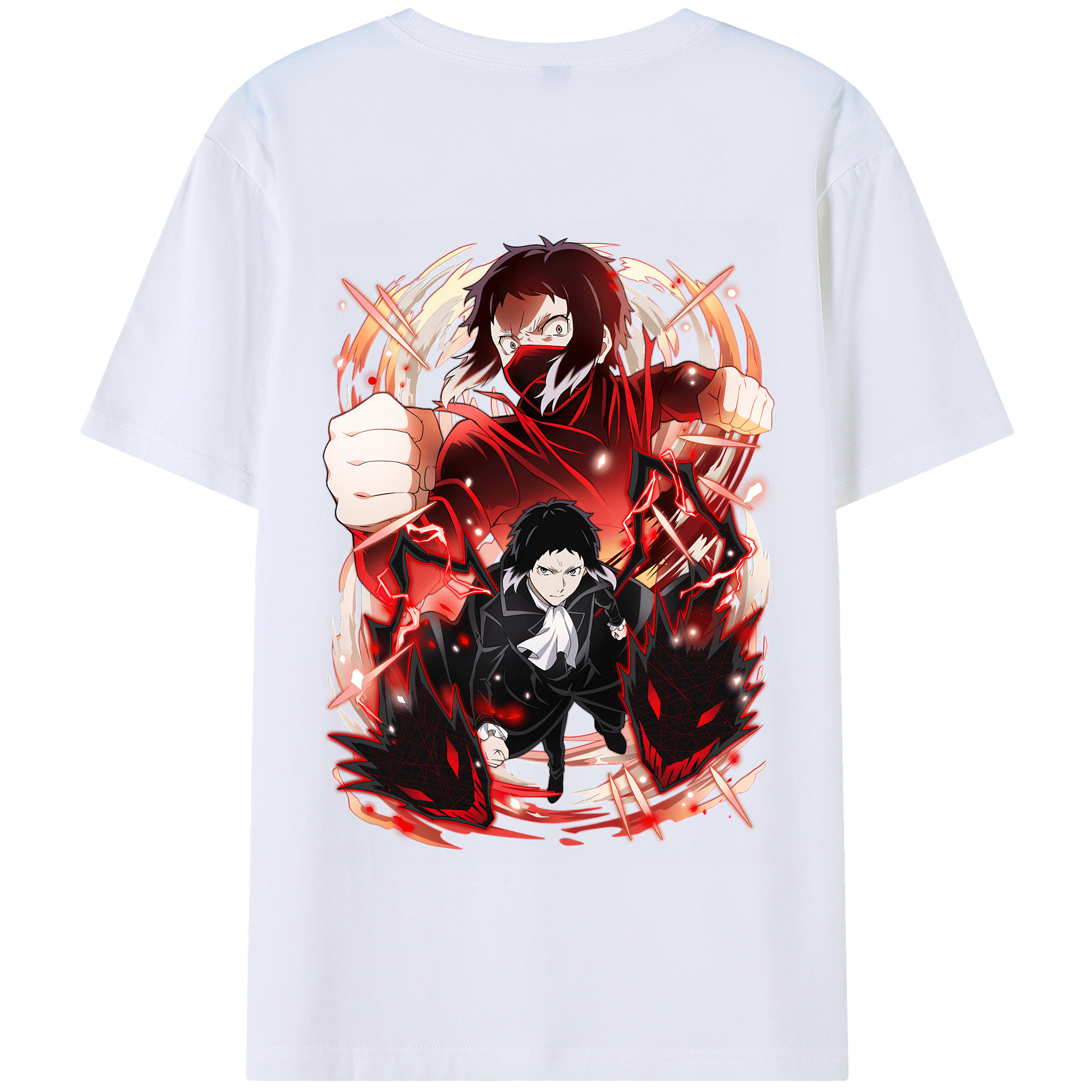 （画像用） 文豪ストレイドッグス Bungo Stray Dogs 綿100％半袖Tシャツ（背面プリント）
