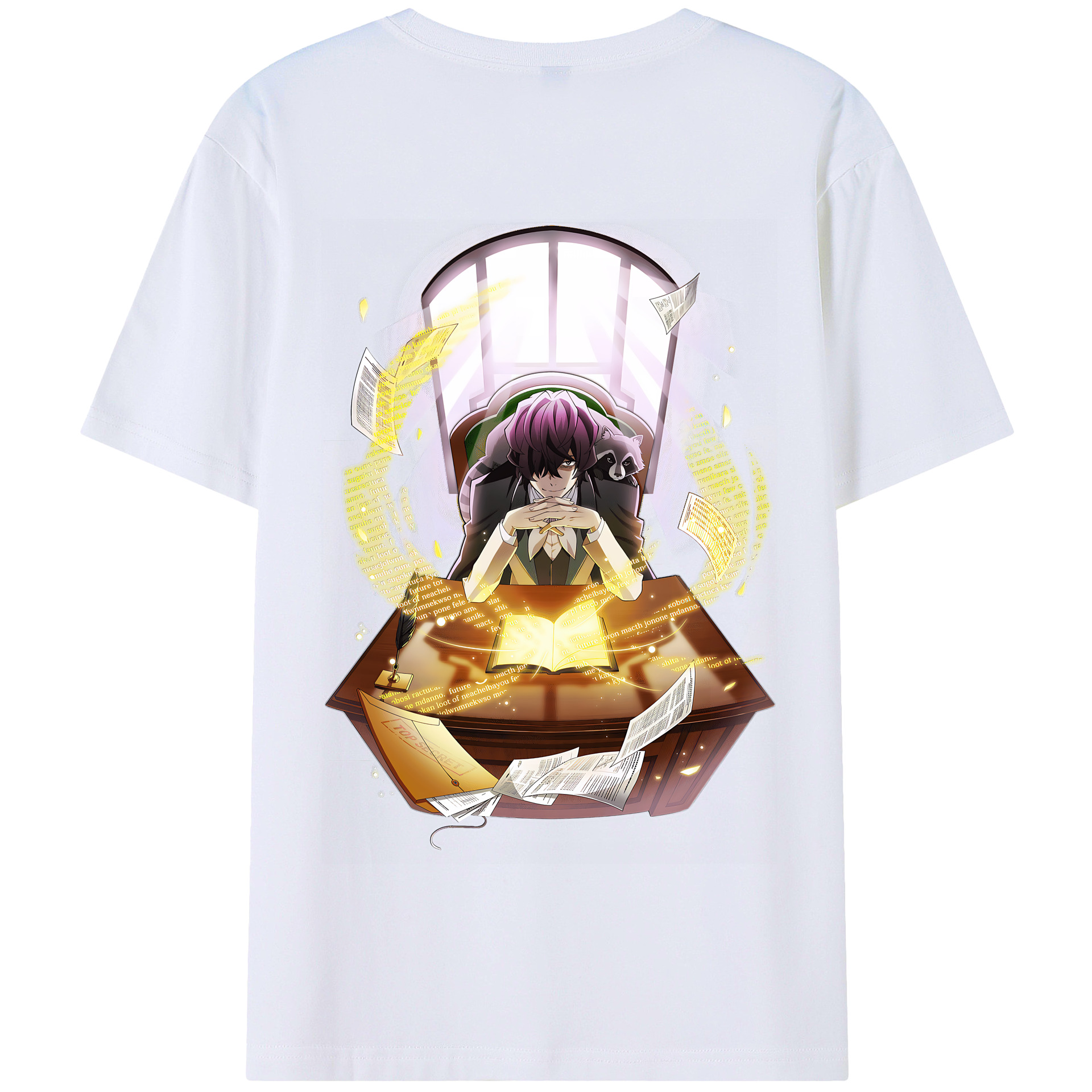 （画像用） 文豪ストレイドッグス Bungo Stray Dogs 綿100％半袖Tシャツ（背面プリント）