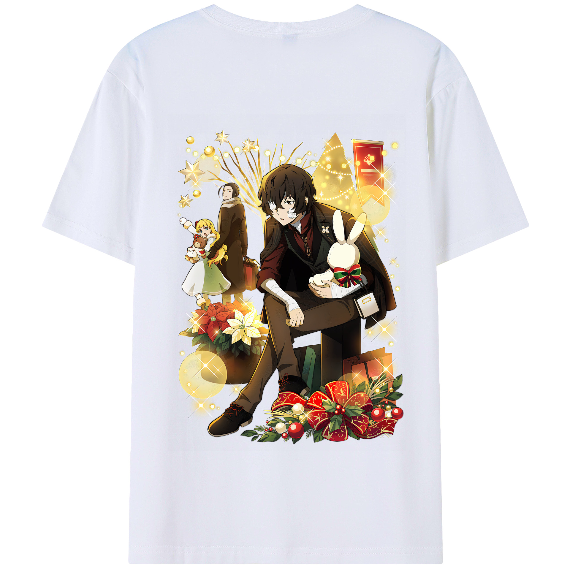 （画像用） 文豪ストレイドッグス Bungo Stray Dogs 綿100％半袖Tシャツ（背面プリント）