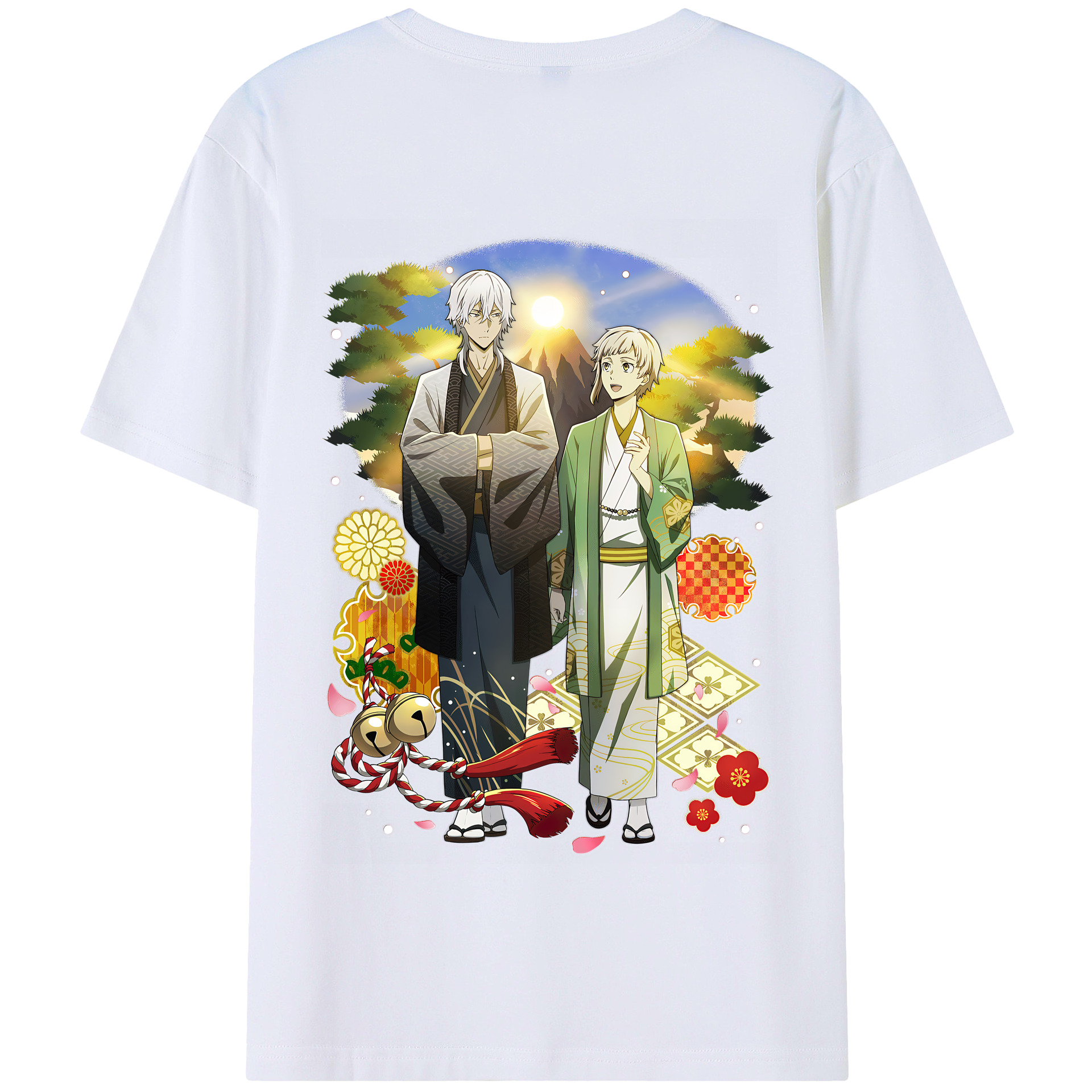 （画像用） 文豪ストレイドッグス Bungo Stray Dogs 綿100％半袖Tシャツ（背面プリント）