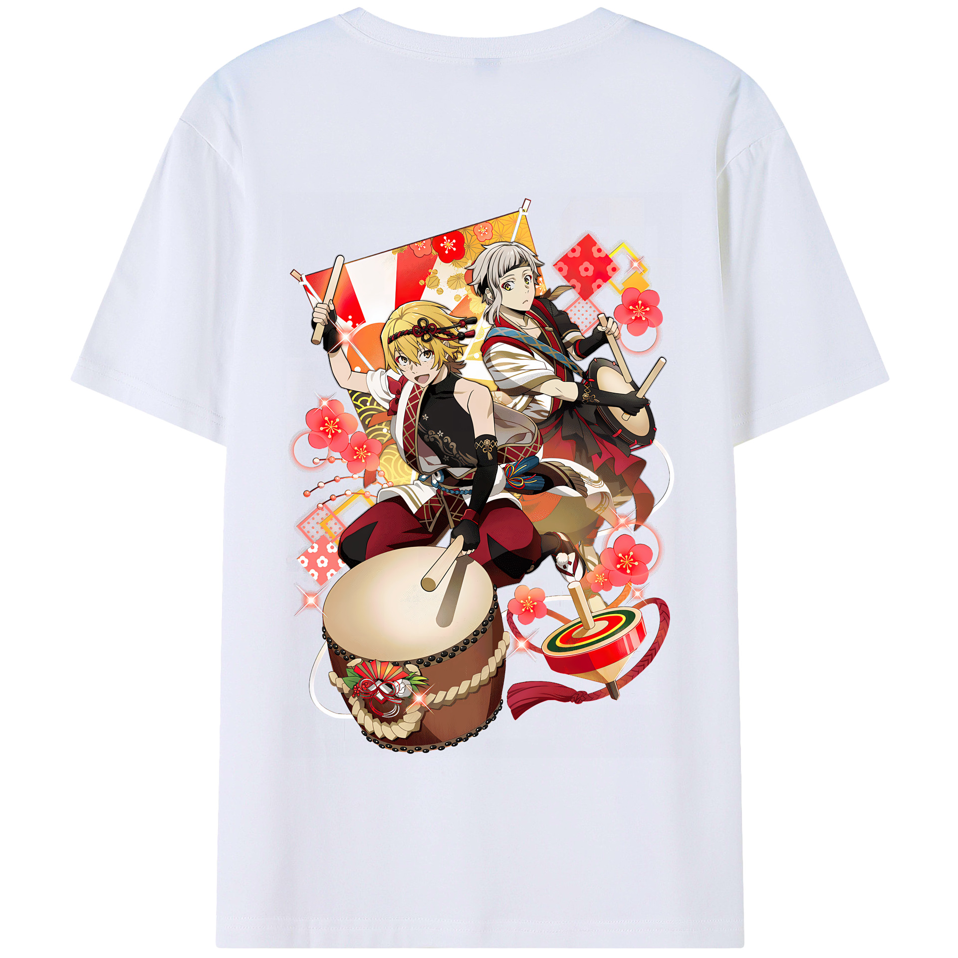 （画像用） 文豪ストレイドッグス Bungo Stray Dogs 綿100％半袖Tシャツ（背面プリント）
