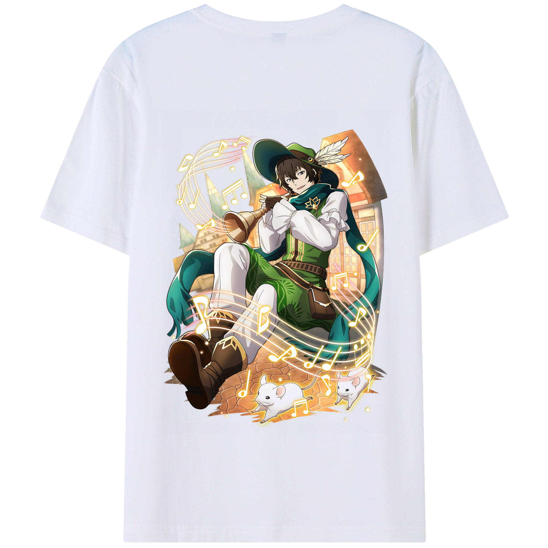 （画像用） 文豪ストレイドッグス Bungo Stray Dogs 綿100％半袖Tシャツ（背面プリント）