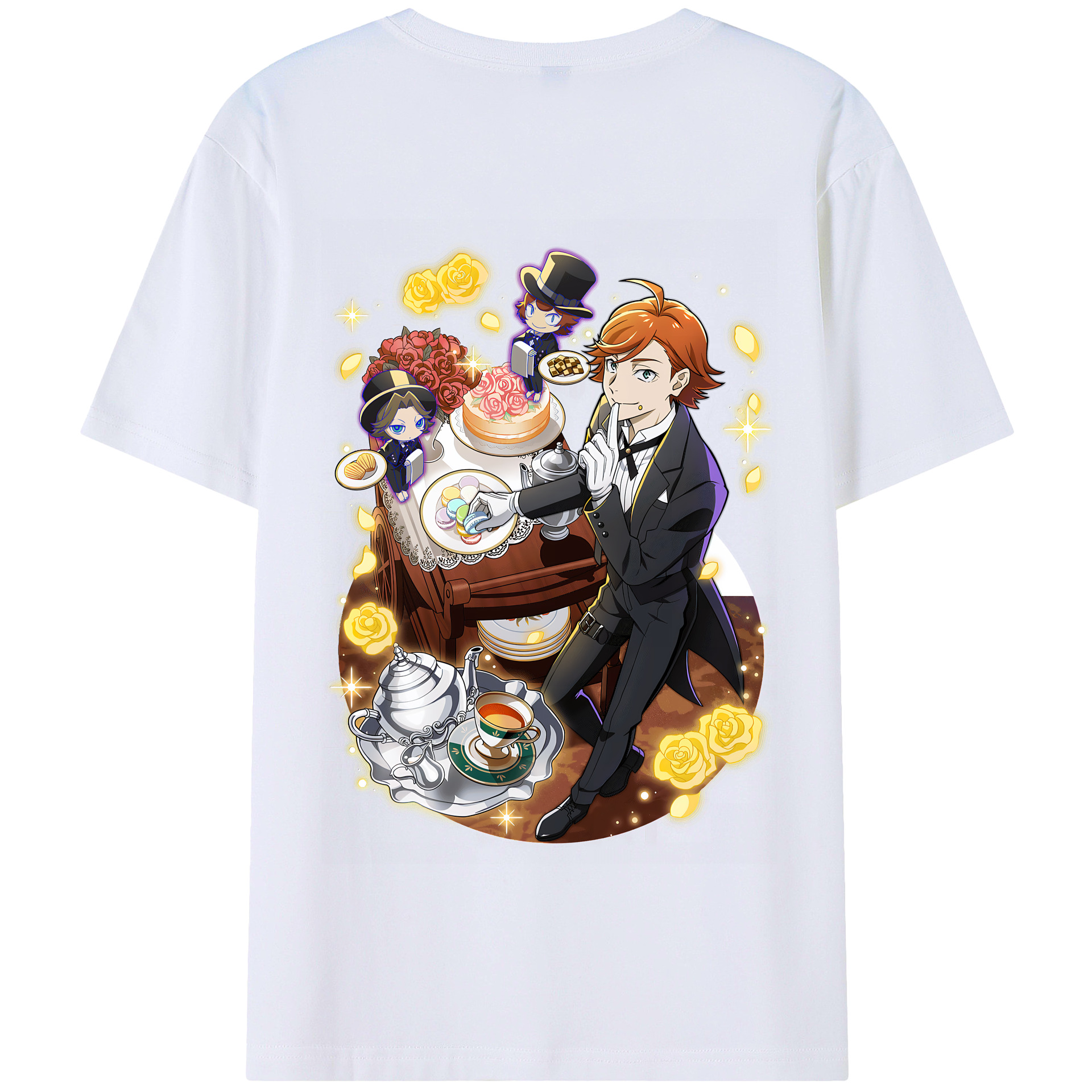 （画像用） 文豪ストレイドッグス Bungo Stray Dogs 綿100％半袖Tシャツ（背面プリント）