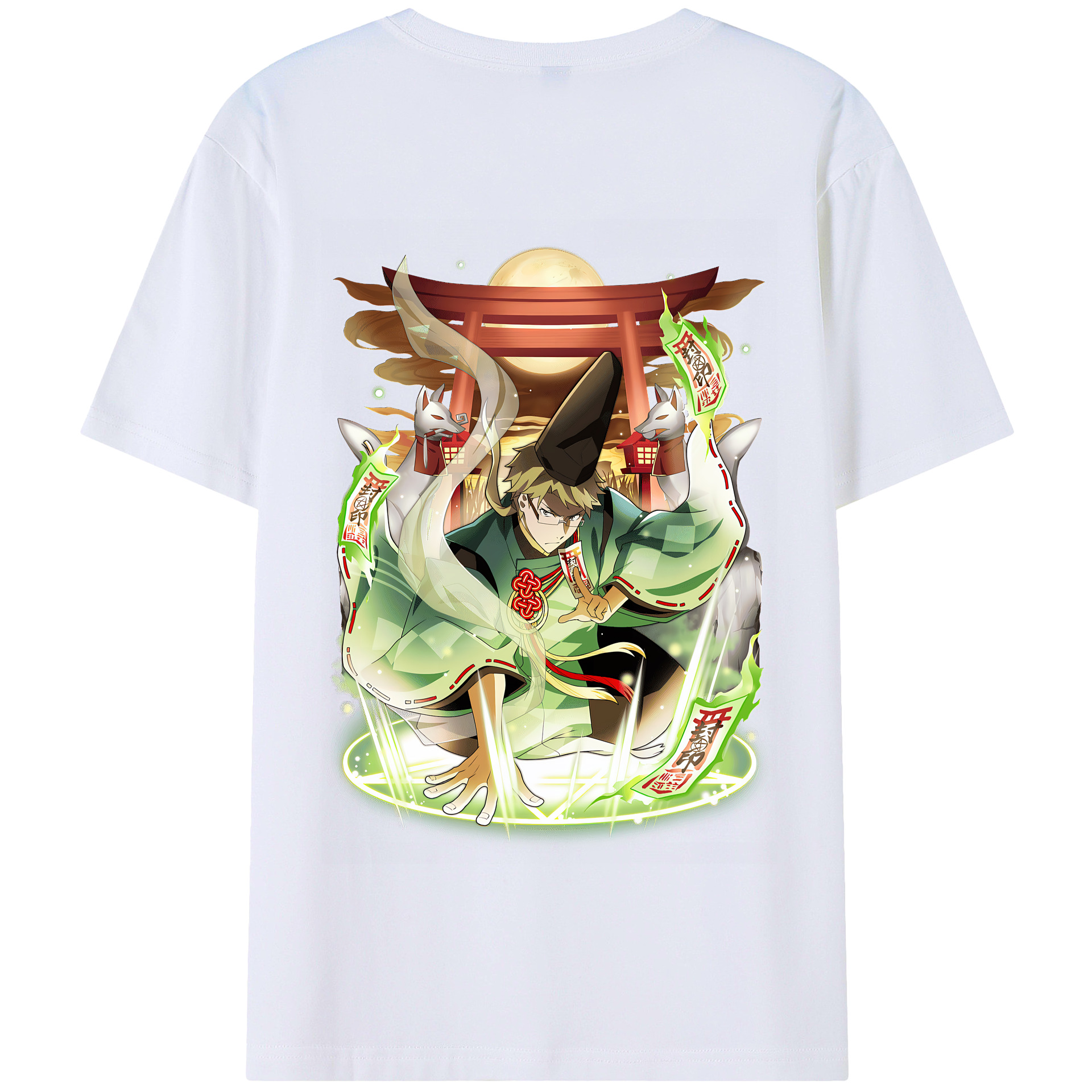 （画像用） 文豪ストレイドッグス Bungo Stray Dogs 綿100％半袖Tシャツ（背面プリント）