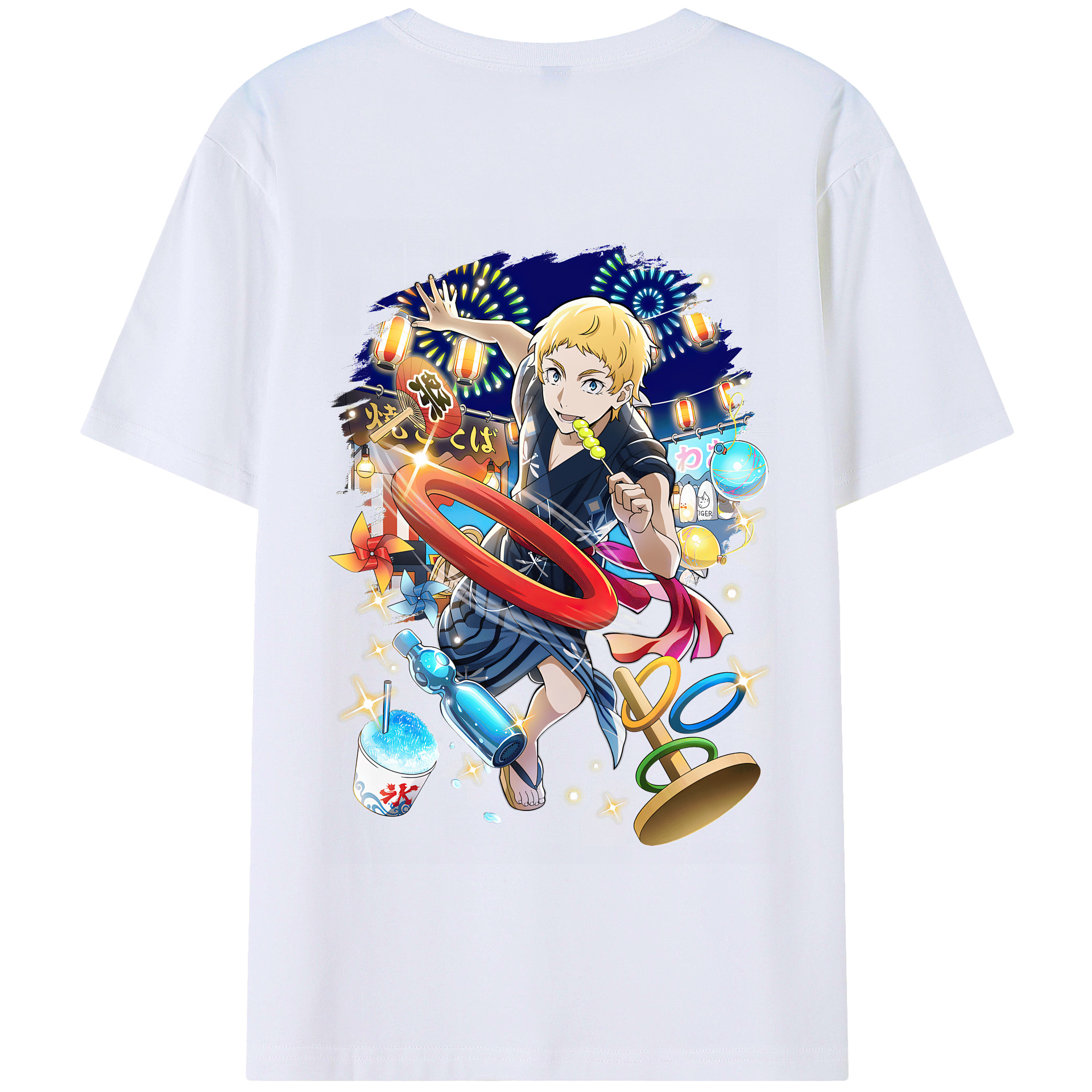 （画像用） 文豪ストレイドッグス Bungo Stray Dogs 綿100％半袖Tシャツ（背面プリント）