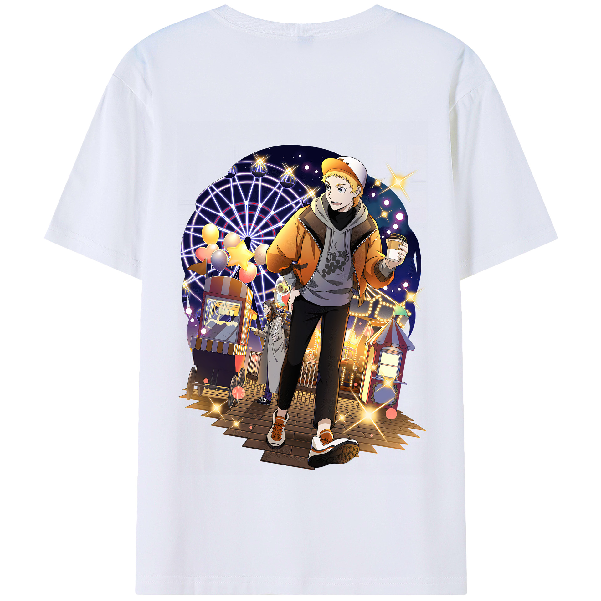 （画像用） 文豪ストレイドッグス Bungo Stray Dogs 綿100％半袖Tシャツ（背面プリント）