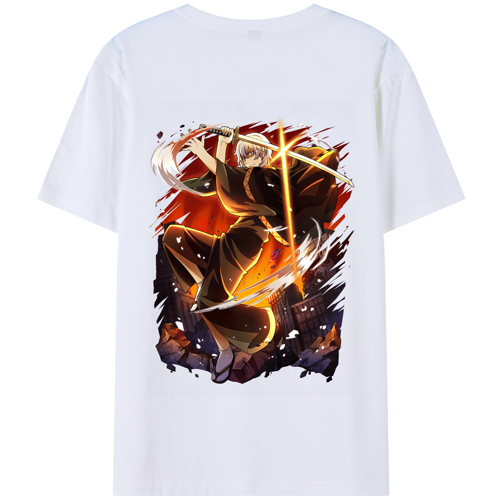（画像用） 文豪ストレイドッグス Bungo Stray Dogs 綿100％半袖Tシャツ（背面プリント）