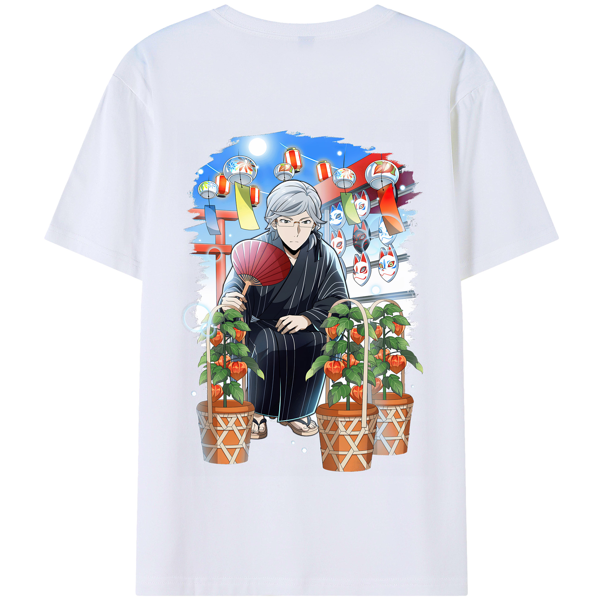 （画像用） 文豪ストレイドッグス Bungo Stray Dogs 綿100％半袖Tシャツ（背面プリント）