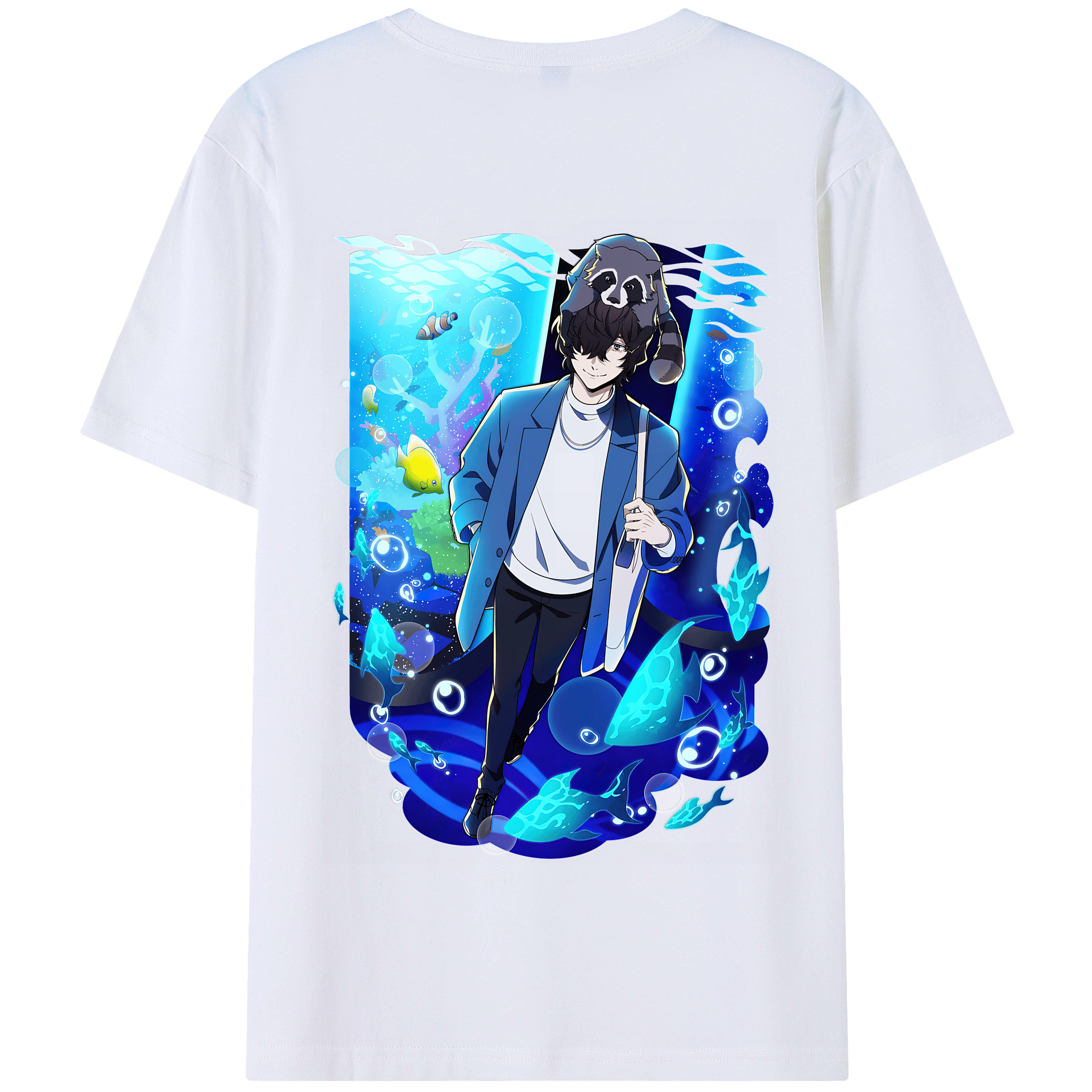 （画像用） 文豪ストレイドッグス Bungo Stray Dogs 綿100％半袖Tシャツ（背面プリント）
