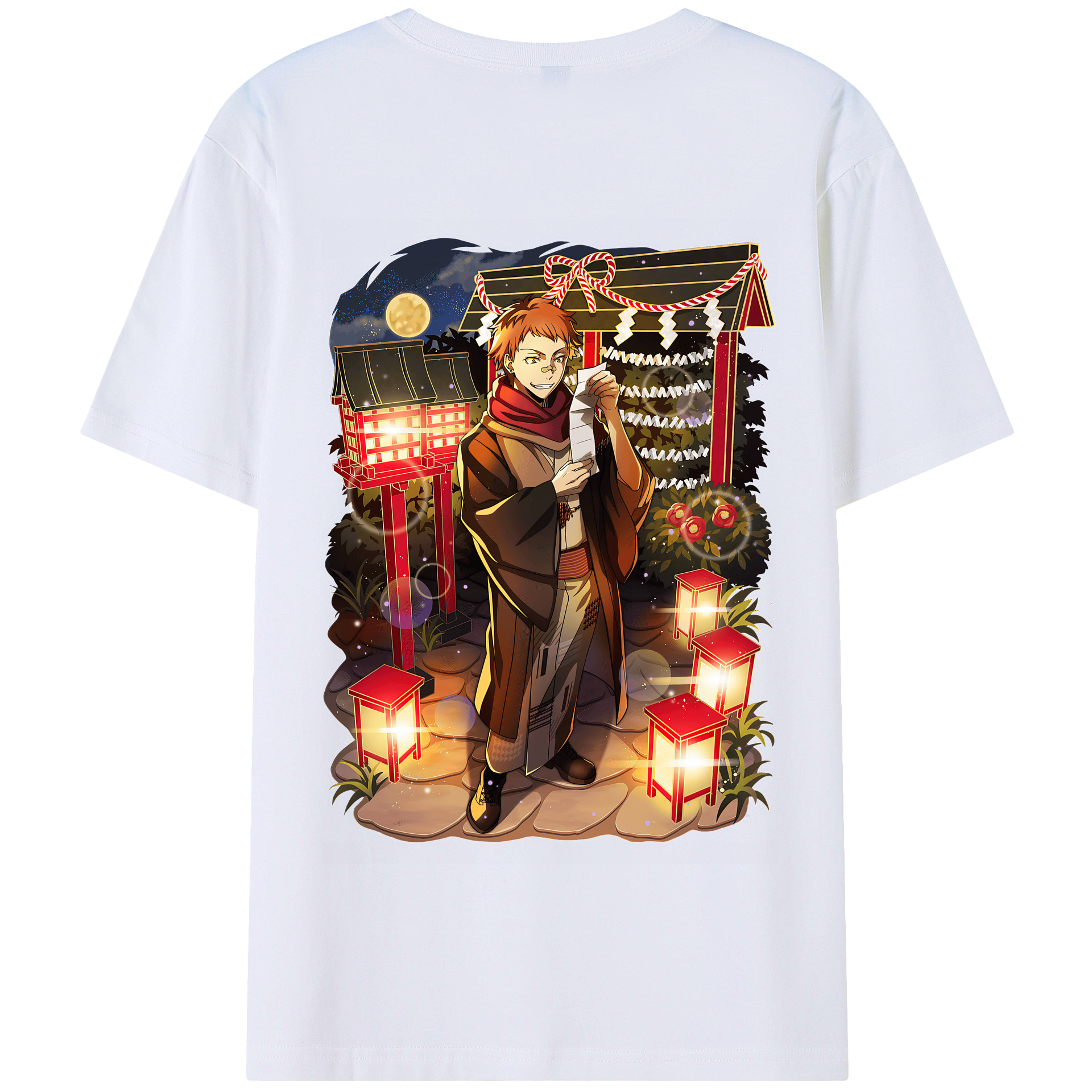 （画像用） 文豪ストレイドッグス Bungo Stray Dogs 綿100％半袖Tシャツ（背面プリント）
