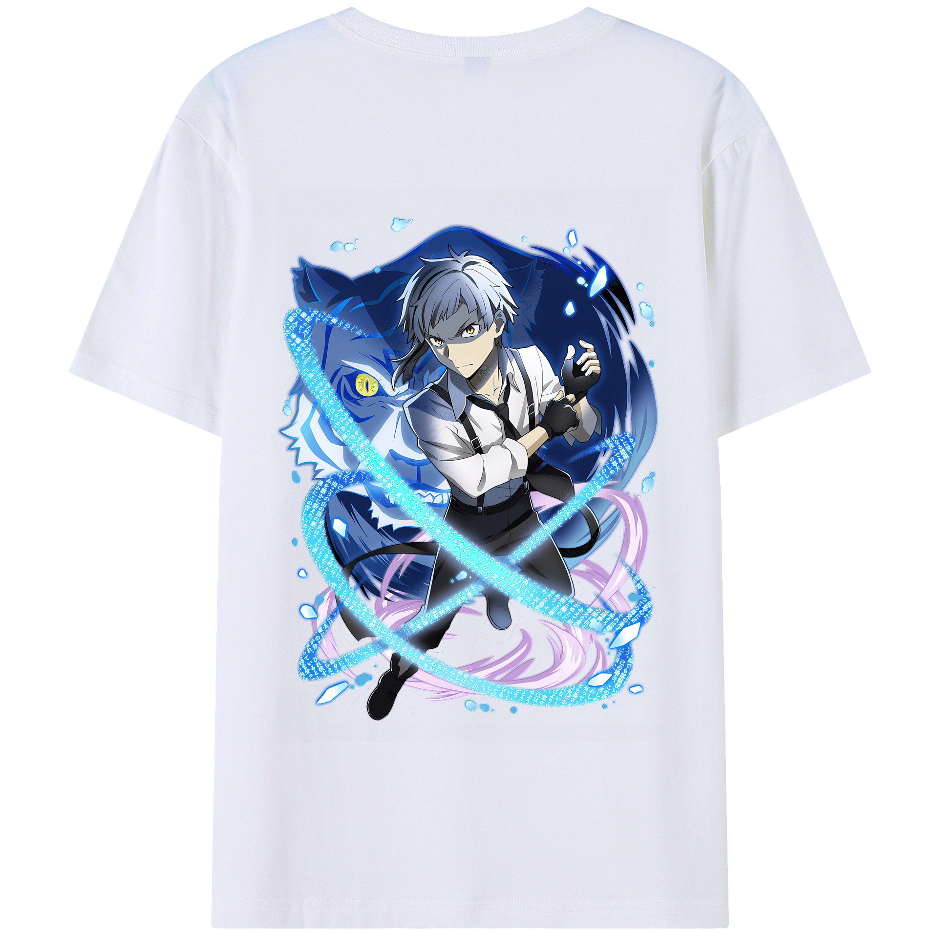 （画像用） 文豪ストレイドッグス Bungo Stray Dogs 綿100％半袖Tシャツ（背面プリント）