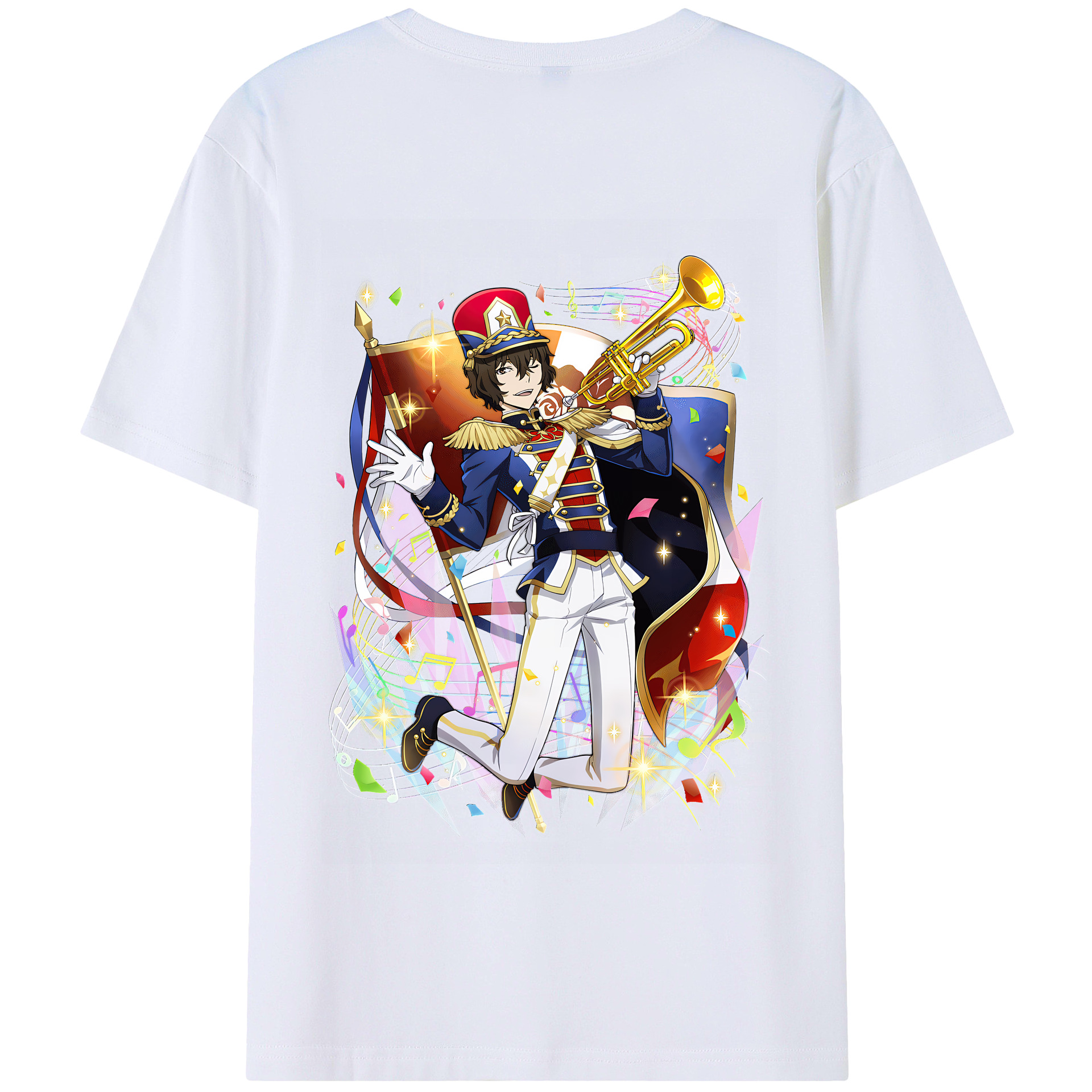 （画像用） 文豪ストレイドッグス Bungo Stray Dogs 綿100％半袖Tシャツ（背面プリント）
