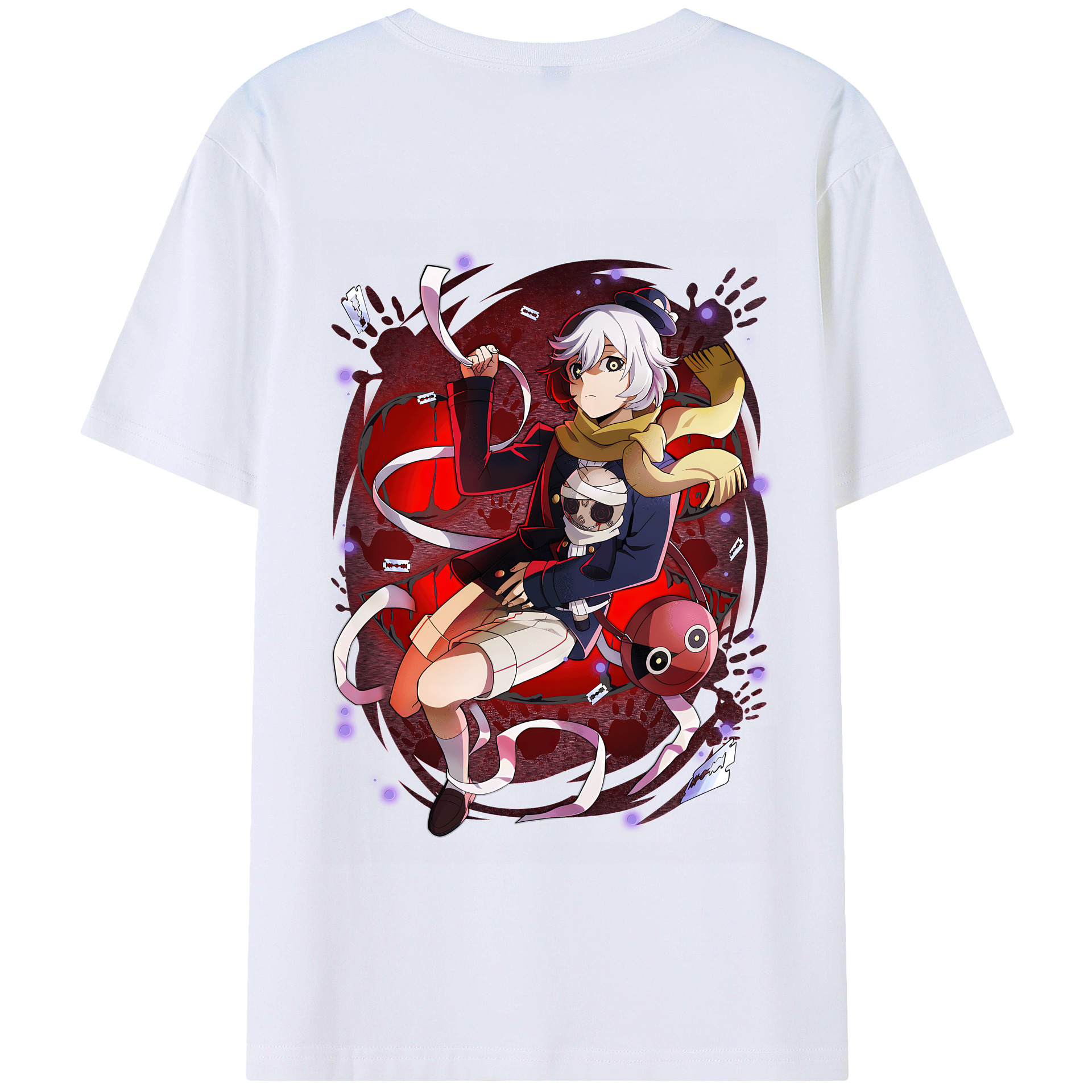 （画像用） 文豪ストレイドッグス Bungo Stray Dogs 綿100％半袖Tシャツ（背面プリント）
