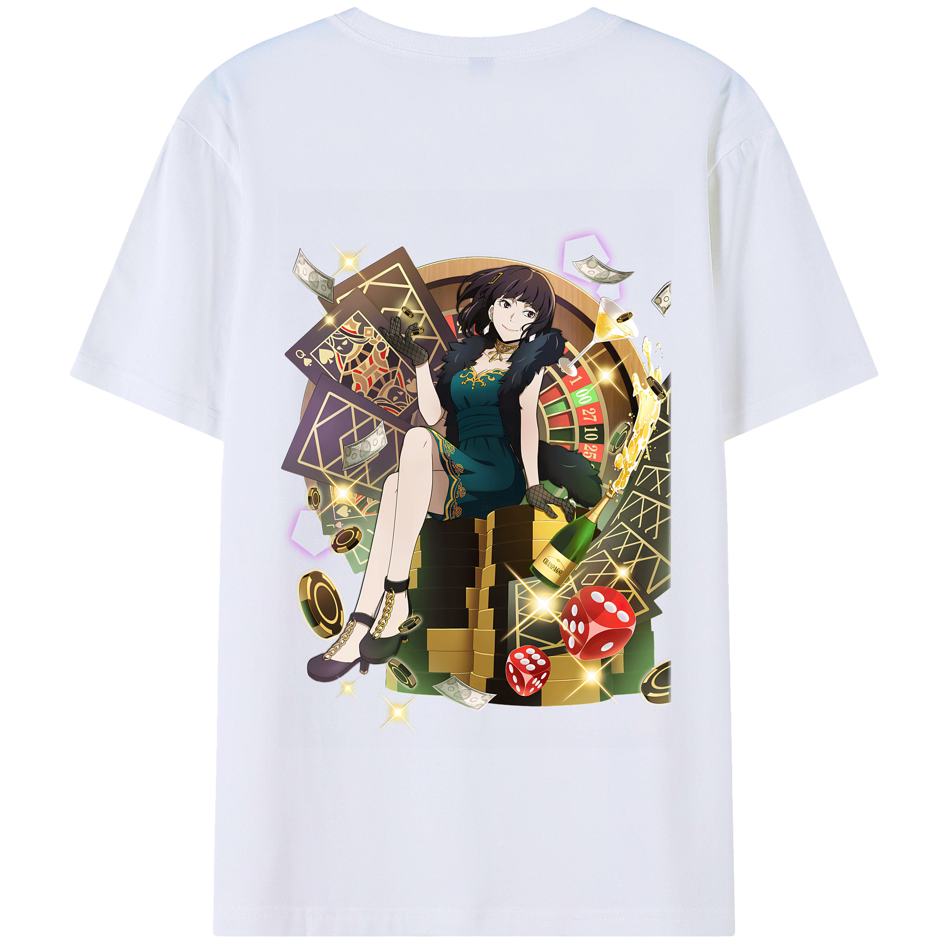 （画像用） 文豪ストレイドッグス Bungo Stray Dogs 綿100％半袖Tシャツ（背面プリント）