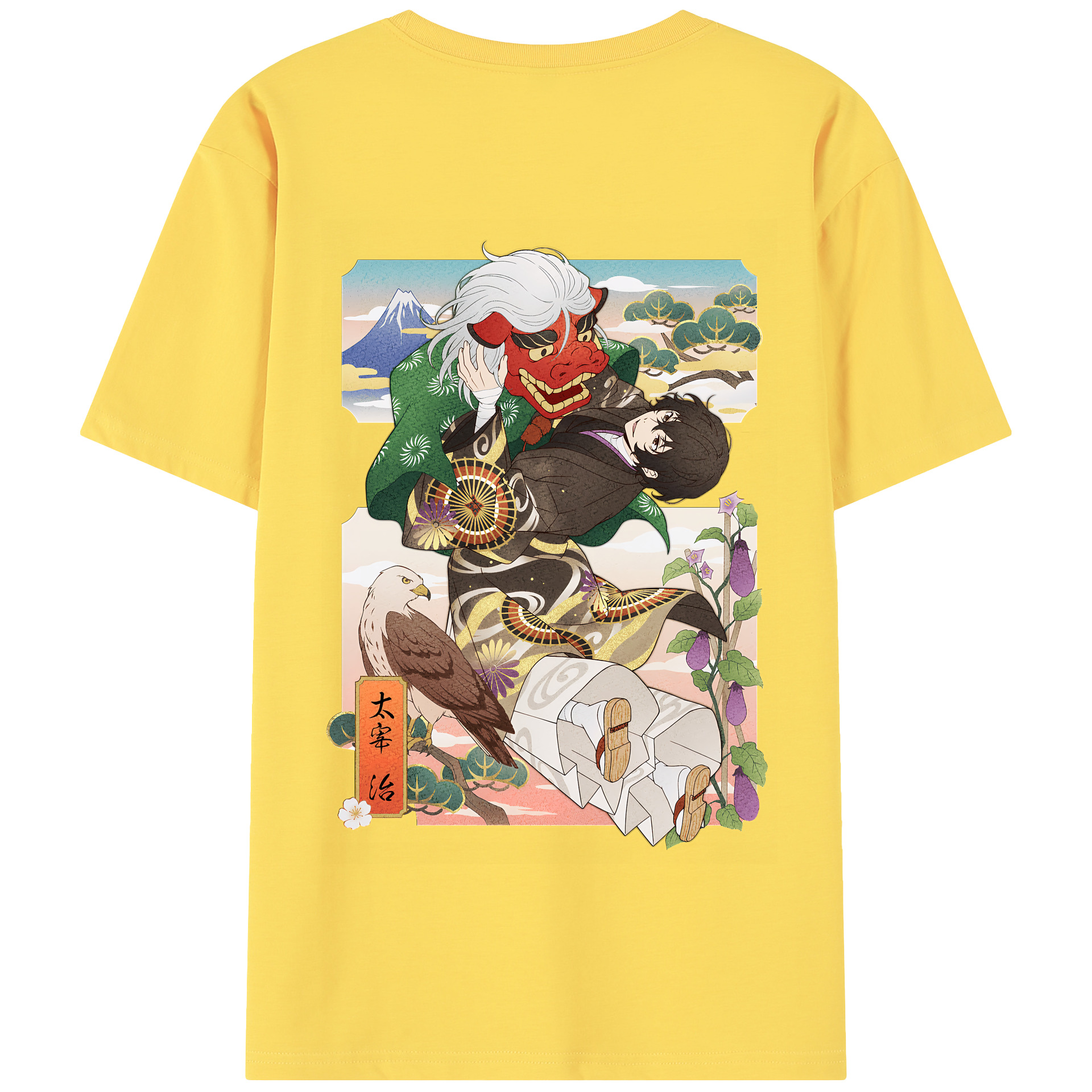 （画像用） 文豪ストレイドッグス Bungo Stray Dogs 綿100％半袖Tシャツ（背面プリント）