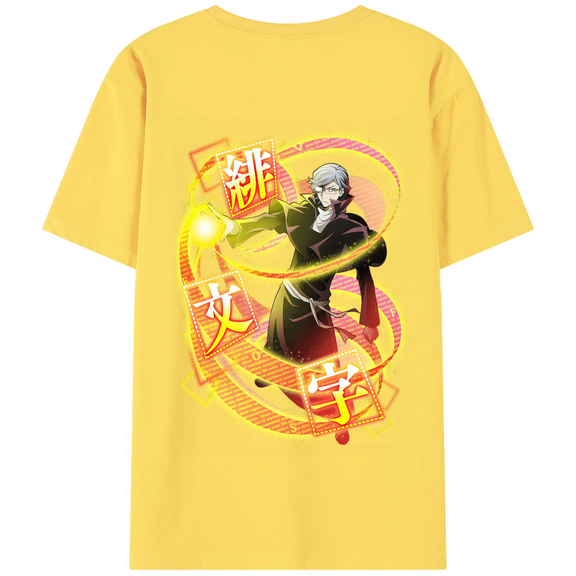 （画像用） 文豪ストレイドッグス Bungo Stray Dogs 綿100％半袖Tシャツ（背面プリント）