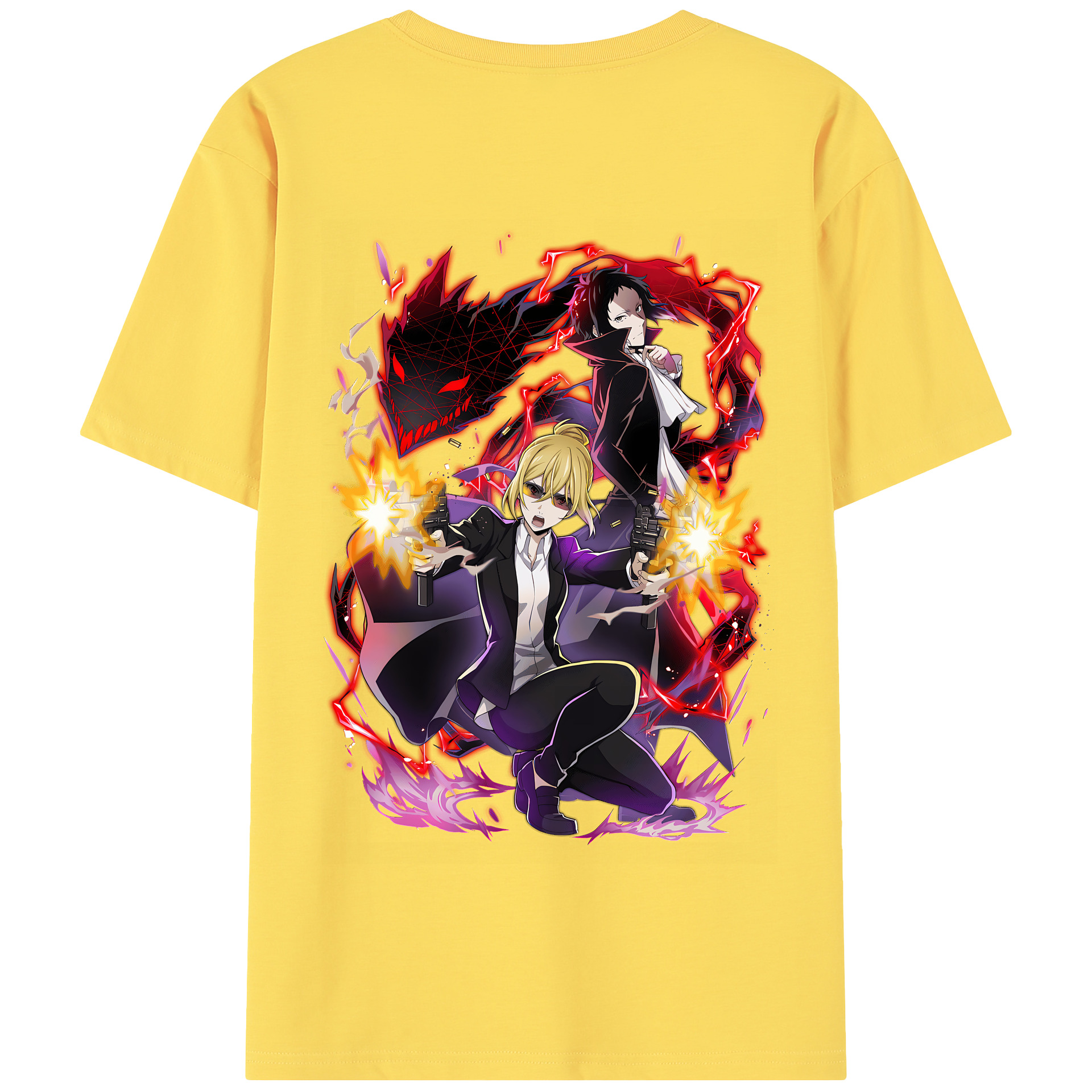 （画像用） 文豪ストレイドッグス Bungo Stray Dogs 綿100％半袖Tシャツ（背面プリント）