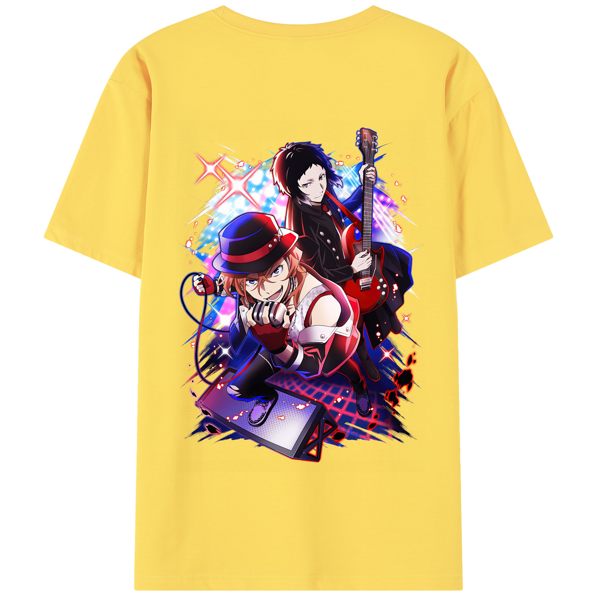 （画像用） 文豪ストレイドッグス Bungo Stray Dogs 綿100％半袖Tシャツ（背面プリント）