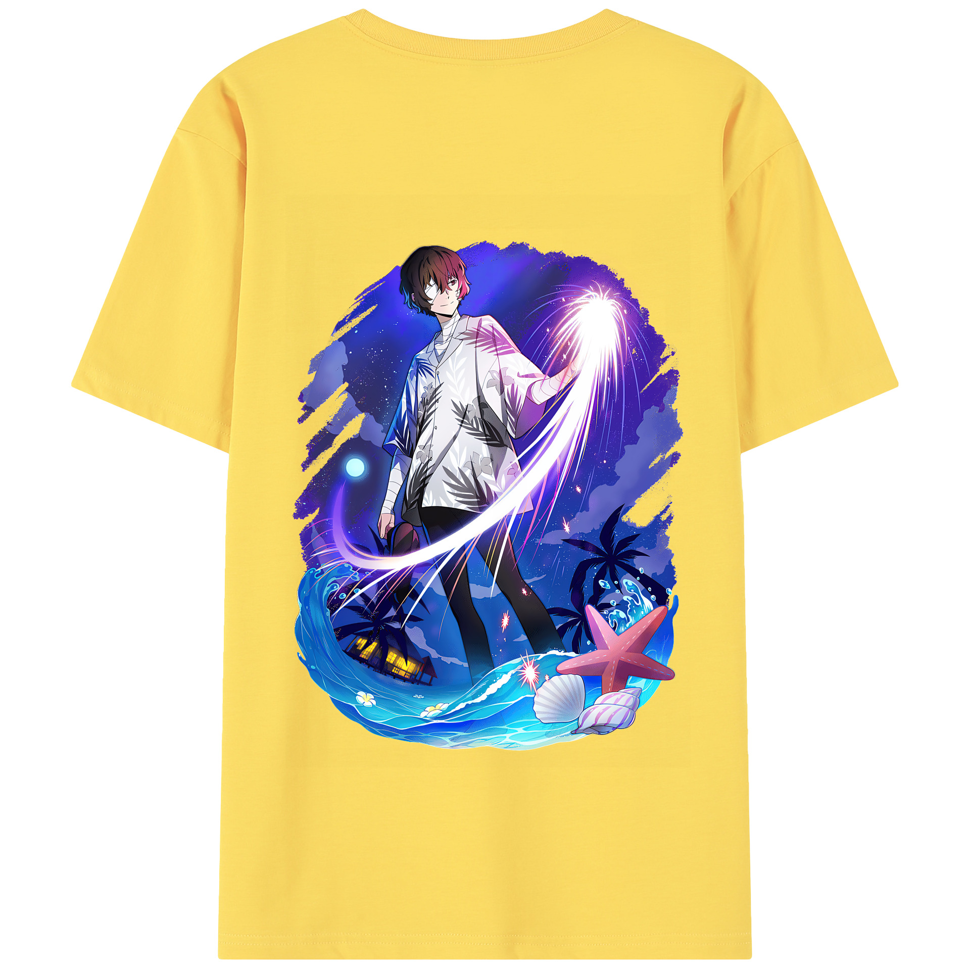 （画像用） 文豪ストレイドッグス Bungo Stray Dogs 綿100％半袖Tシャツ（背面プリント）