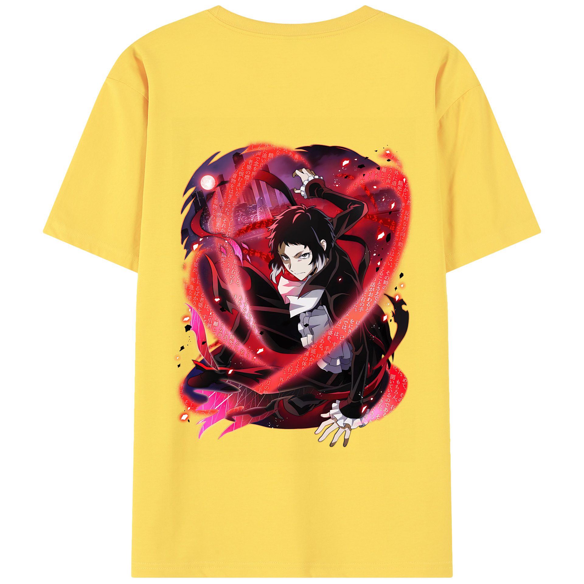 （画像用） 文豪ストレイドッグス Bungo Stray Dogs 綿100％半袖Tシャツ（背面プリント）