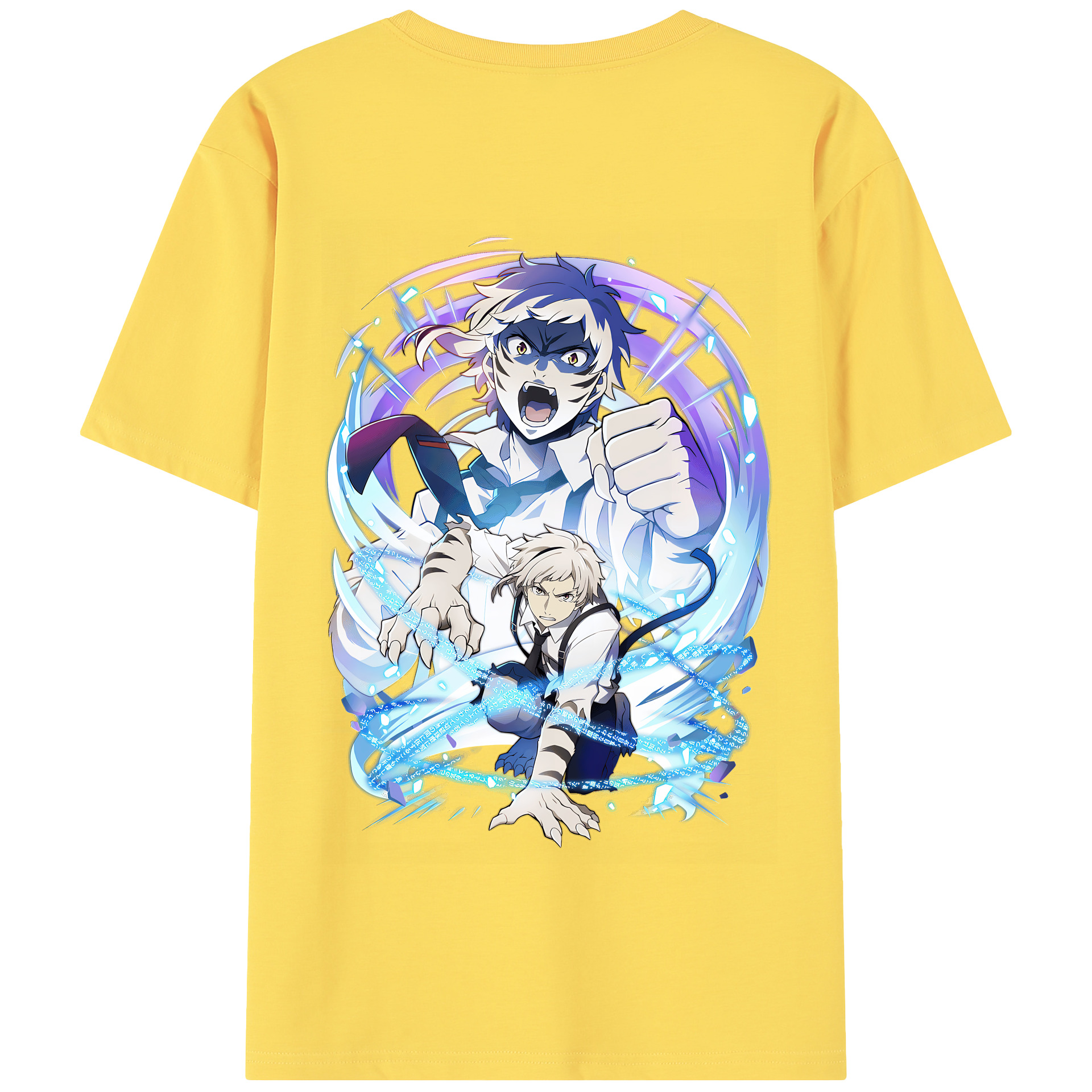 （画像用） 文豪ストレイドッグス Bungo Stray Dogs 綿100％半袖Tシャツ（背面プリント）