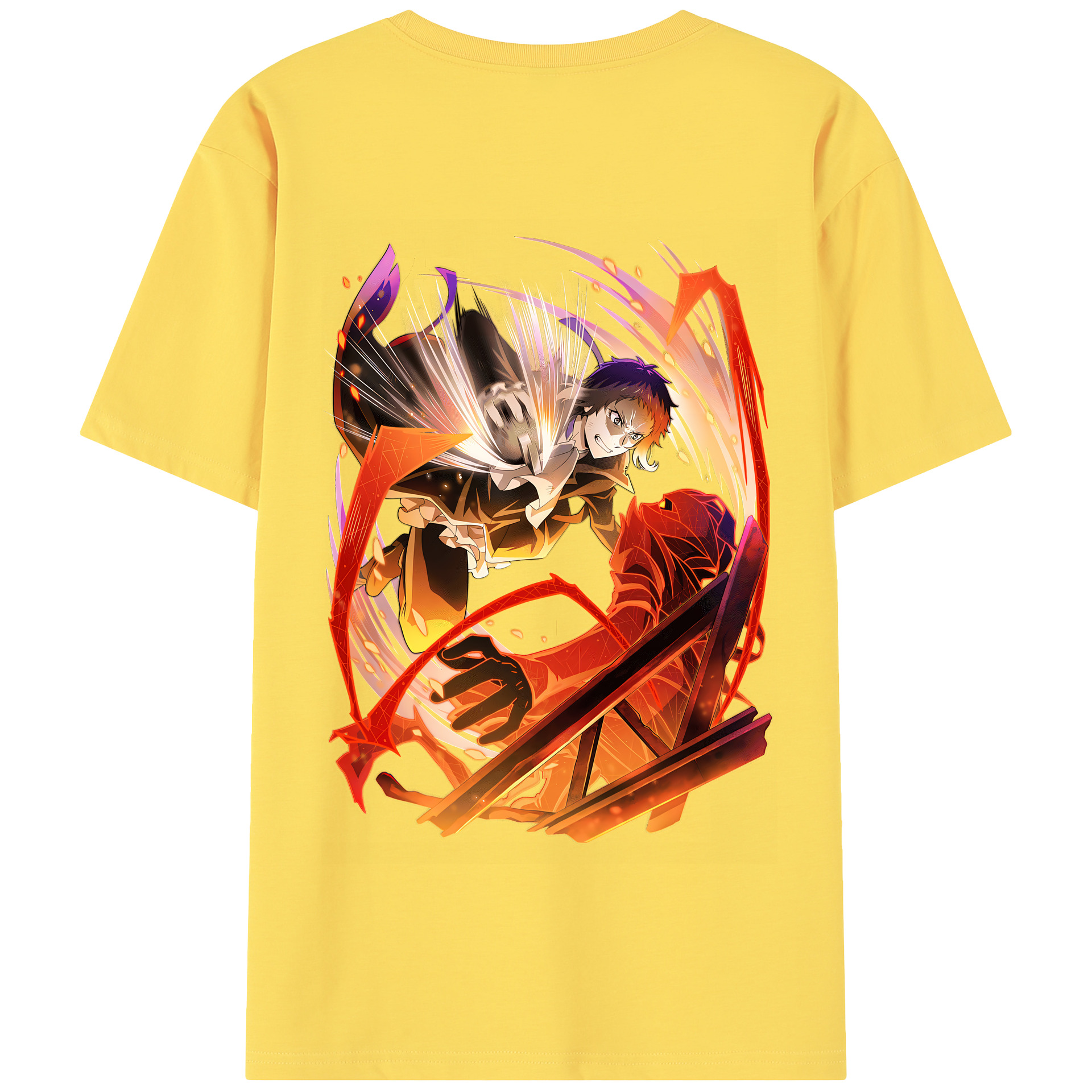 （画像用） 文豪ストレイドッグス Bungo Stray Dogs 綿100％半袖Tシャツ（背面プリント）