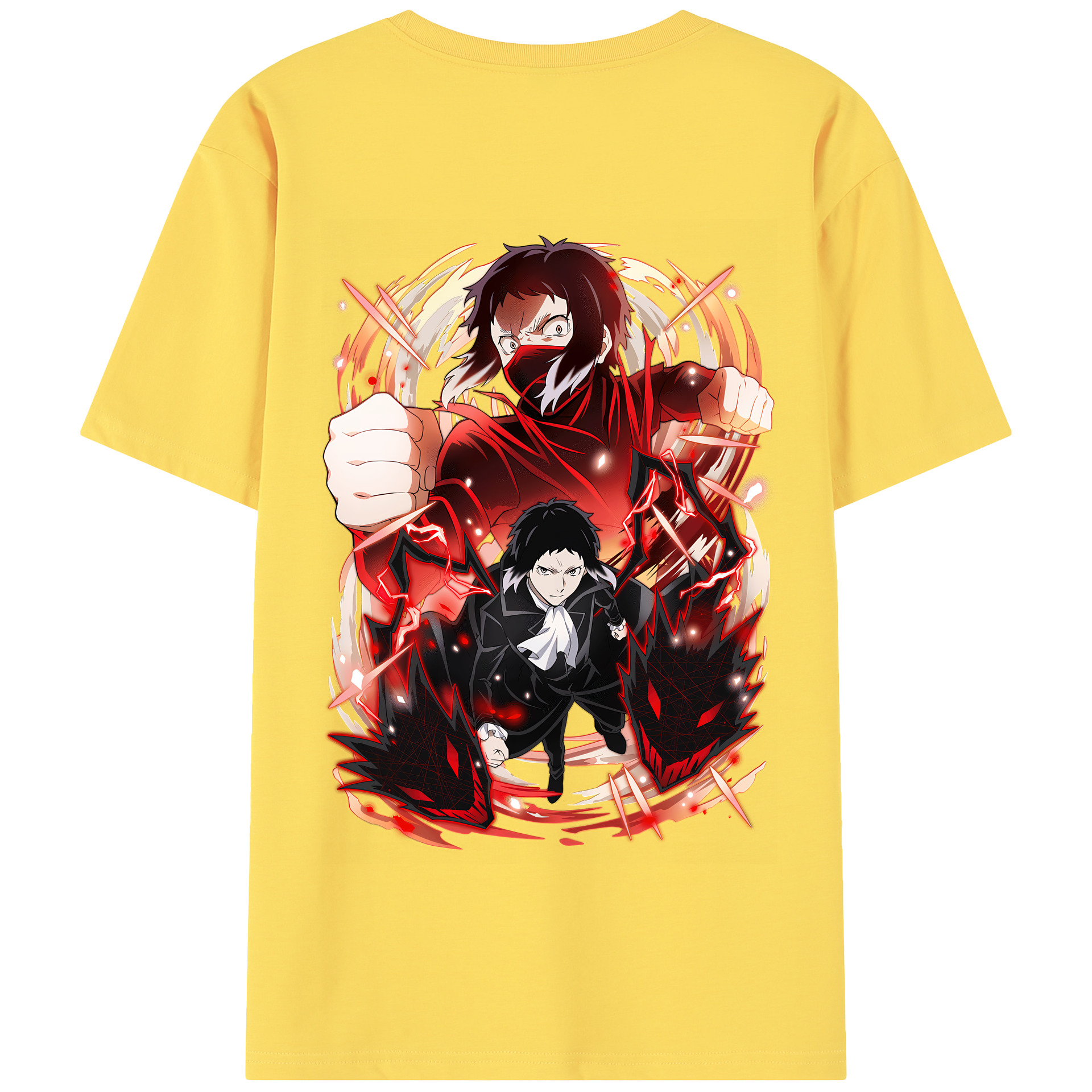 （画像用） 文豪ストレイドッグス Bungo Stray Dogs 綿100％半袖Tシャツ（背面プリント）