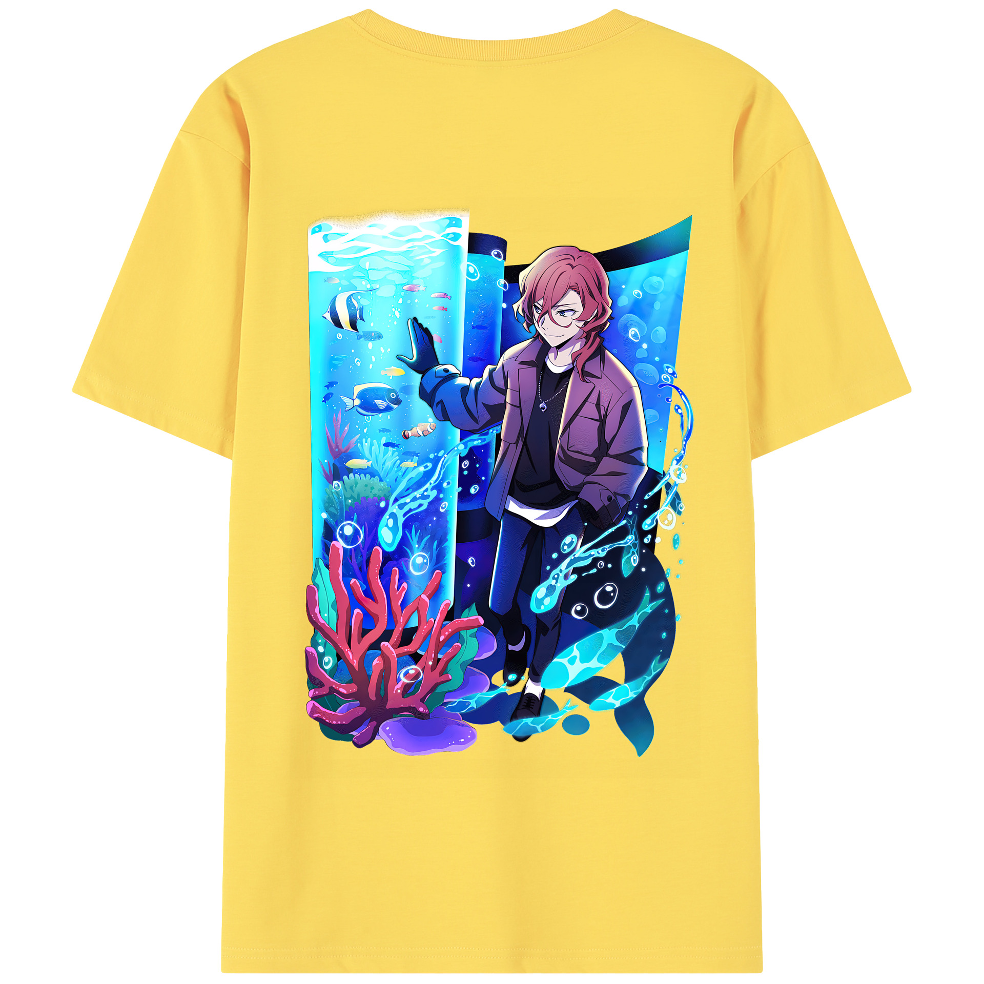 （画像用） 文豪ストレイドッグス Bungo Stray Dogs 綿100％半袖Tシャツ（背面プリント）