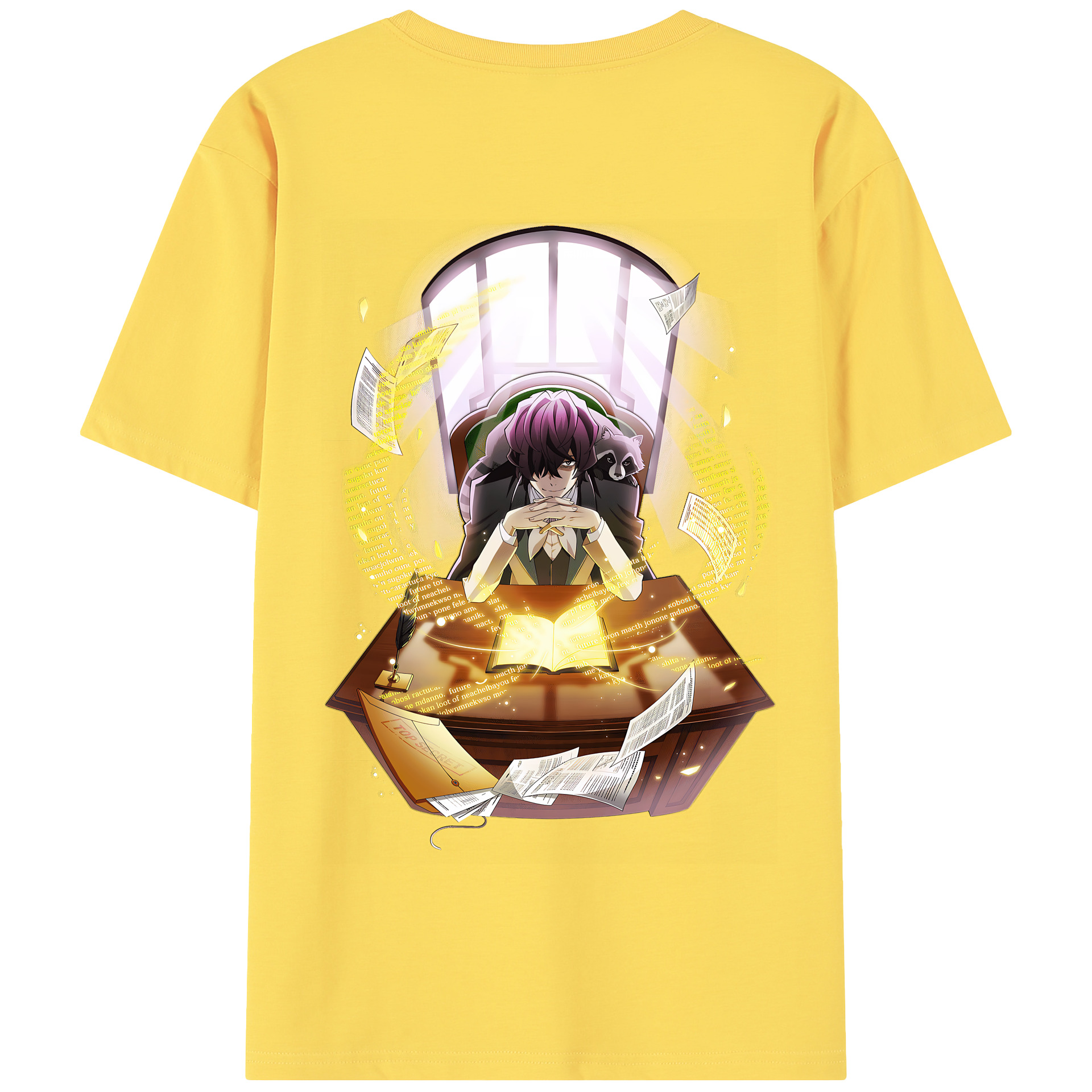 （画像用） 文豪ストレイドッグス Bungo Stray Dogs 綿100％半袖Tシャツ（背面プリント）